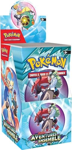 Pokémon: Présentoir de boosters Écarlate et Violet – Aventures Ensemble du JCC Pokémon (18 boosters)