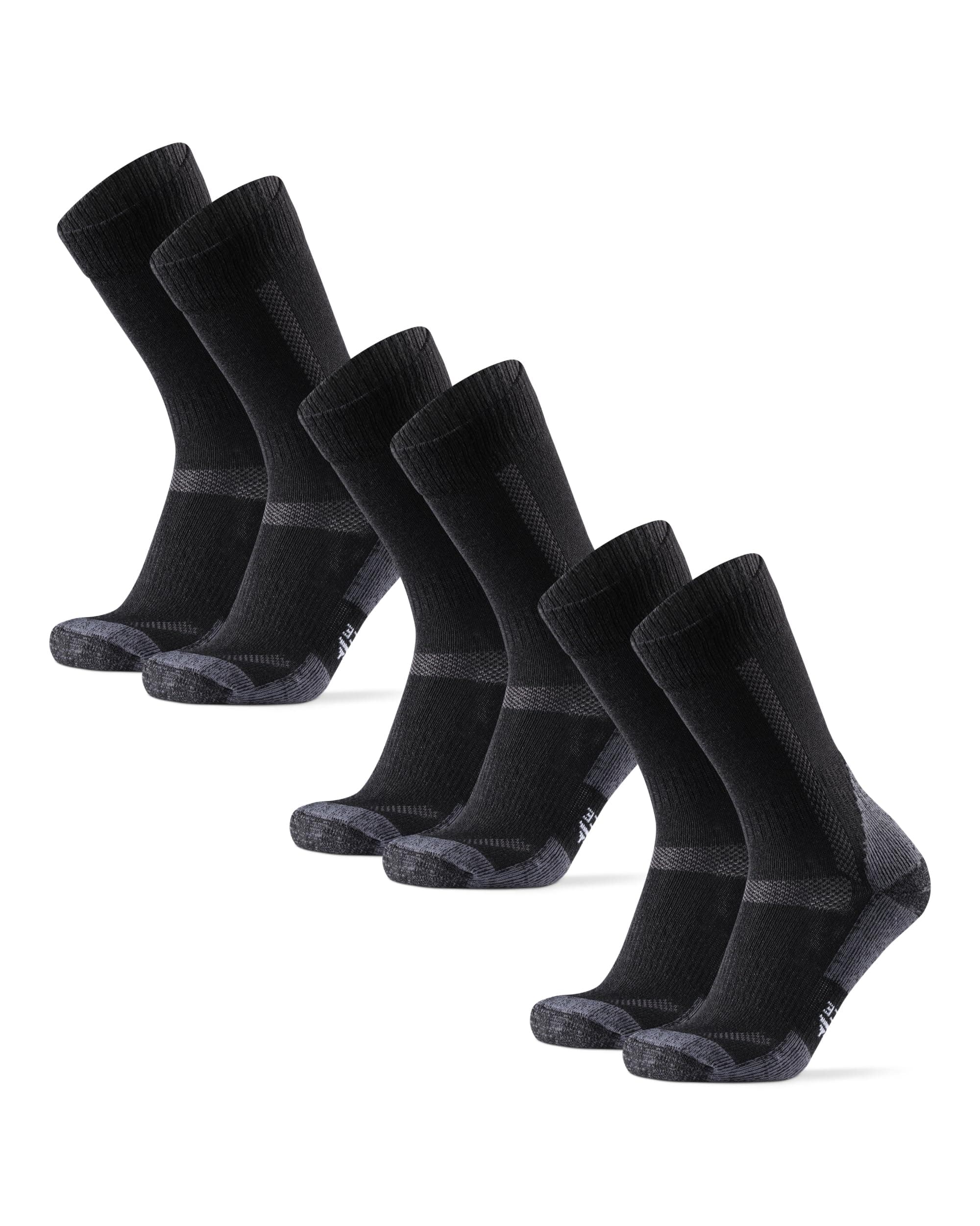 DANISH ENDURANCE Calcetines de Senderismo Unisex, Calcetines de Lana Merino con Acolchado Antiampollas para Invierno, para Hombre y Mujer, 3 o 5 Pack