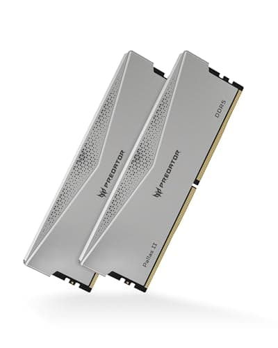 Acer Predator Pallas II DDR5 Up to 6000MHz 32GB (16GBx2) RAM CL36 Intel XMP 3.0 & AMD EXPO Compatible Computer Memory PC5-48000 Silver - BL.9BWWR.651