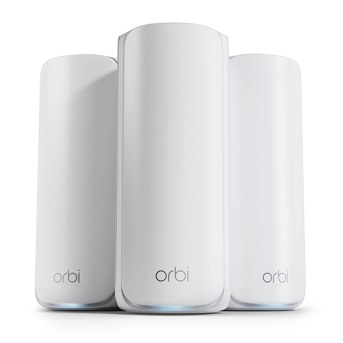NETGEAR Orbi Serie 870 | WiFi 7 Mesh System | RBE873 | Router wireless + 2 satellites| Fino a 21 Gbps | Copertura fino a 600 m² | Supporta 150 dispositivi | Porta Internet 10 GB | Tri-Band BE21000