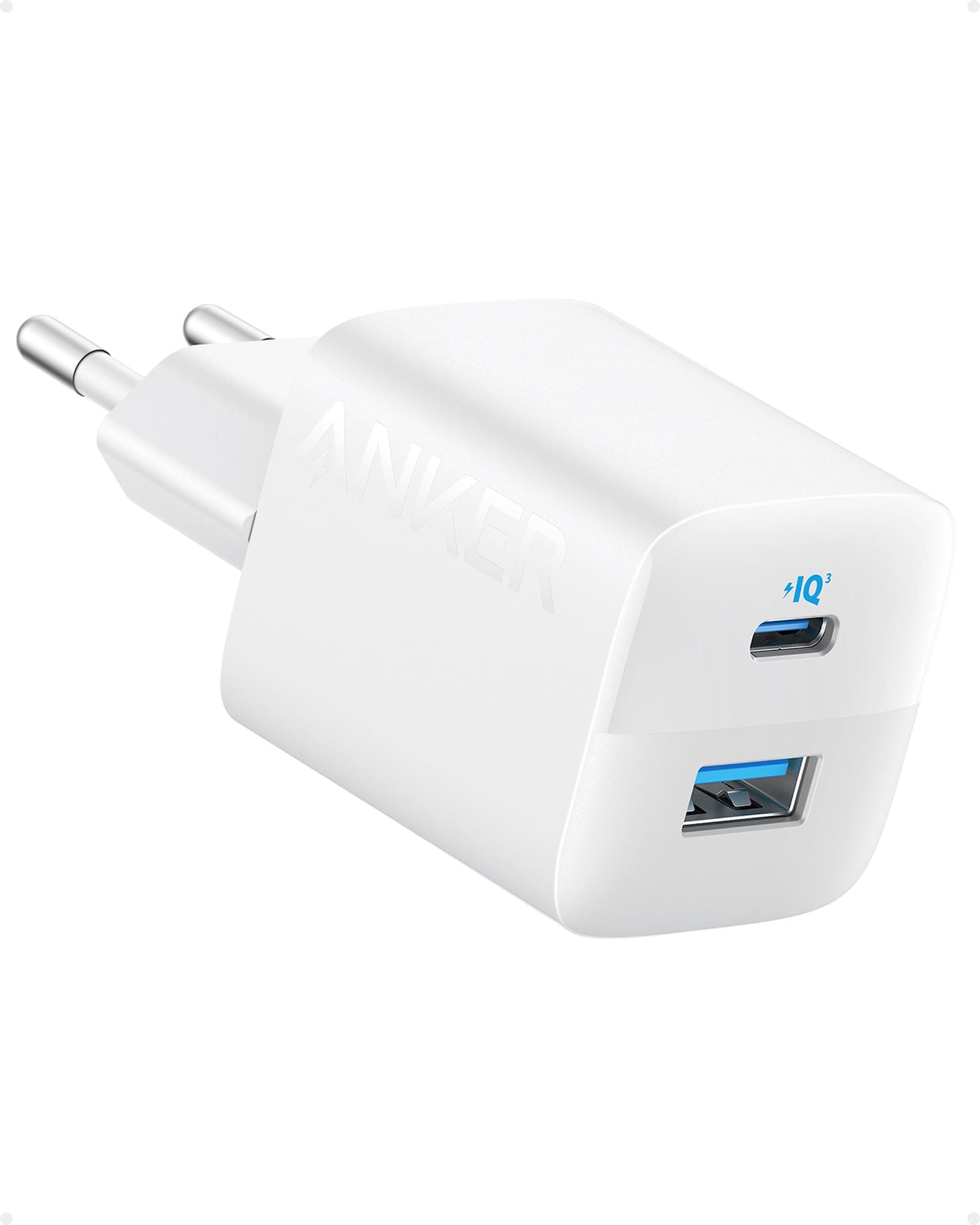 Anker 33W USB C Ladegerät, 323 Ladegerät, 2-Port USB C Netzteil für iPhone 17/Pro/Pro Max/iPhone Air/16/15, Pixel, Galaxy, iPad/iPad mini
