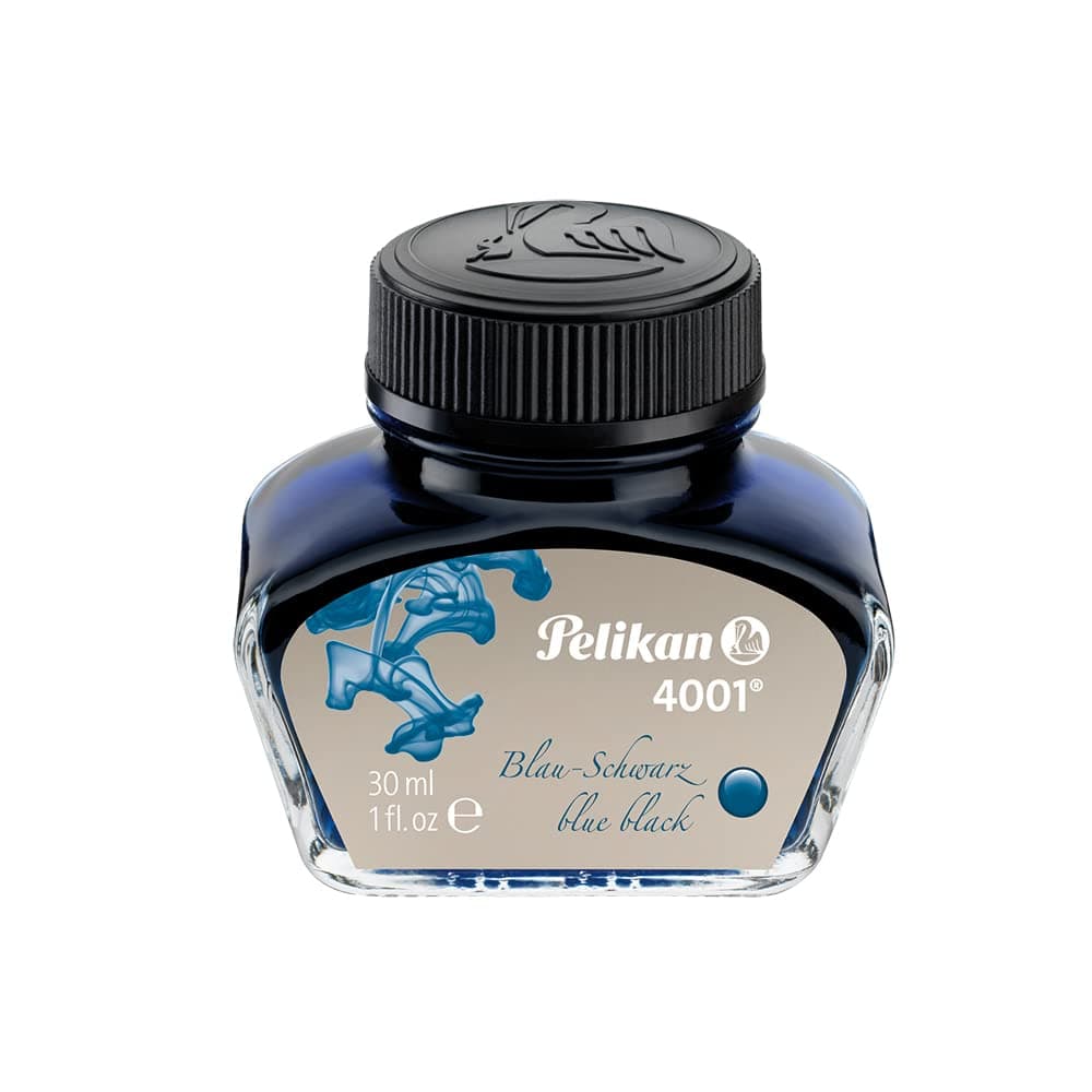 Pelikan Tintenglas Tinte 4001 Blau-Schwarz 30 ml, 1 Glas