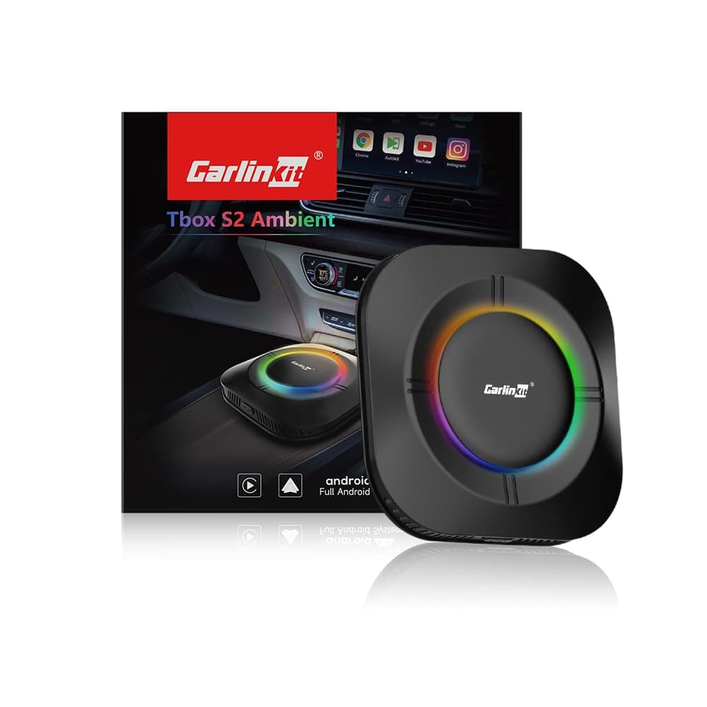 CarlinKit Android 13.0 AIBox Adaptador - Wireless CarPlay&Android Auto, Sistema autónomo Android 13.0 4GB+64GB, Soporte GPS/Tarjeta SIM, para Coches con Cable CarPlay&Android Auto