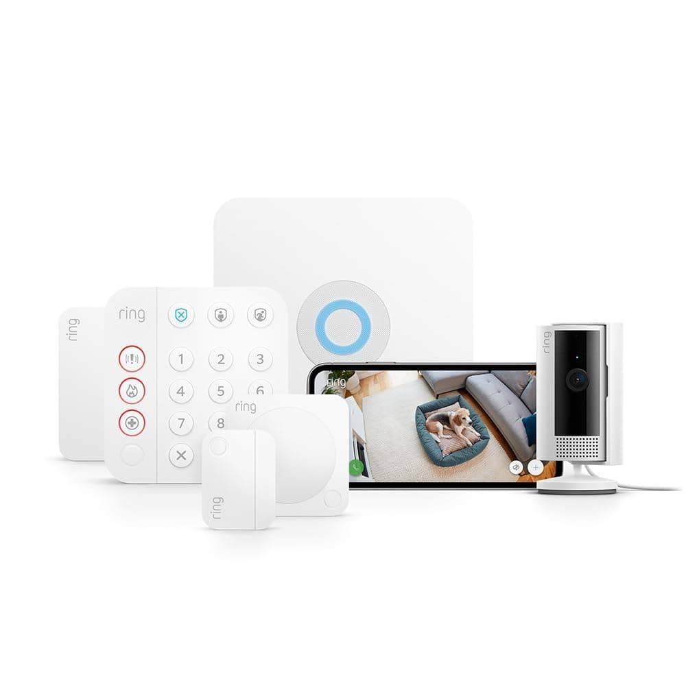 Kit Ring Alarm S + videocamera interna (Indoor Camera 2ª gen.) | Sistema di allarme per la sicurezza della tua casa con telecamera | Monitoraggio assistito opzionale - Senza vincoli di lunga durata