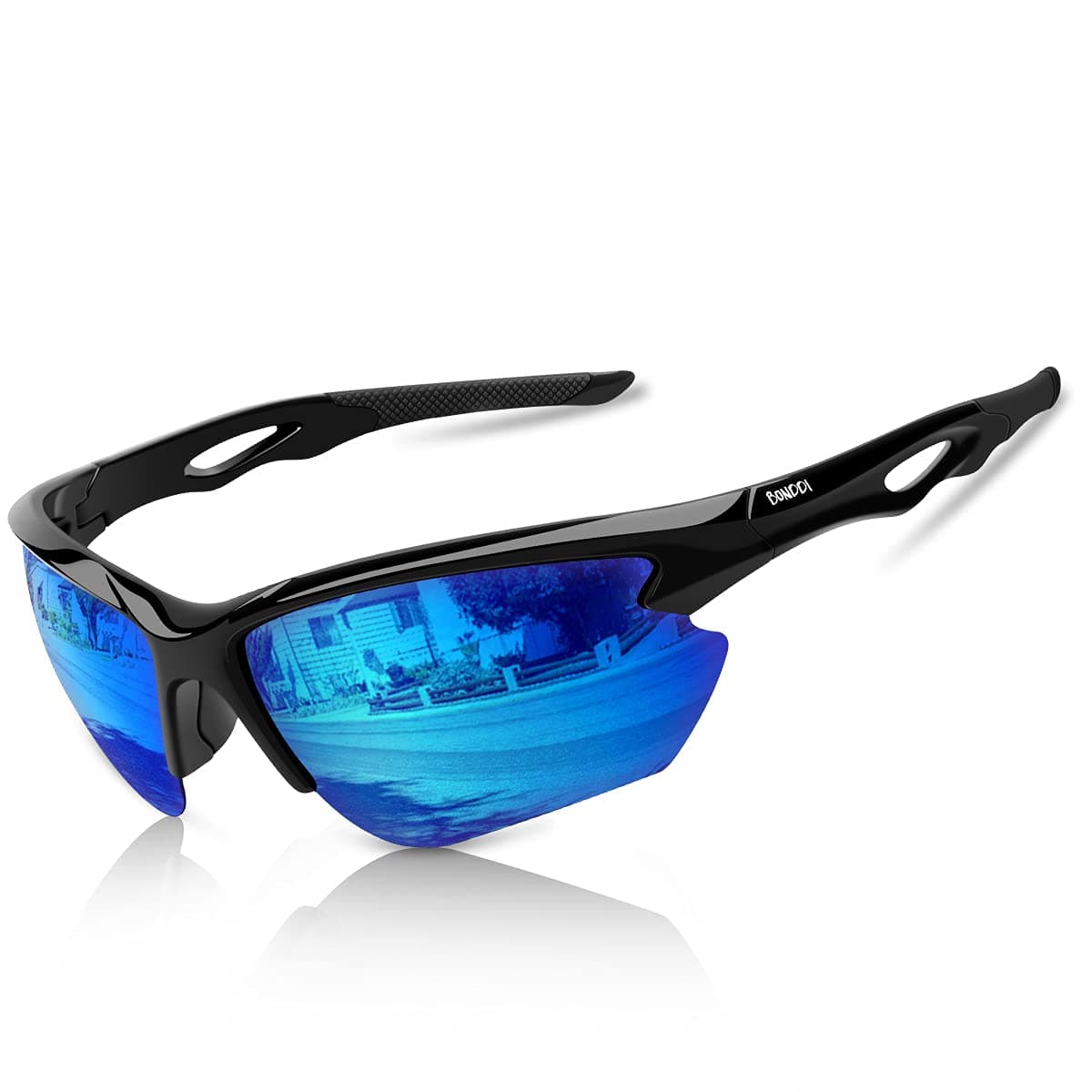 BONDDI Gafas de Sol Deportivas, Gafas de Sol Deportivas Polarizadas para Hombre y Mujer, Protección UV400, Montura TR90 Ligera y Envolvente para Ciclismo Pesca Golf Running Conducción Esquí Senderismo