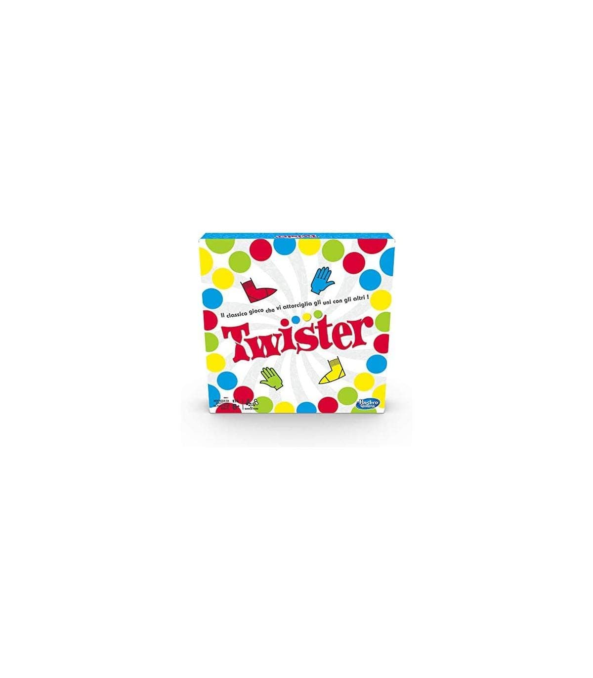 Hasbro Gaming Twister Gioco in Scatola, Include 1 Tappeto Twister, 1 Ruota e Le Istruzioni, Versione 2020 in Italiano, Multicolore