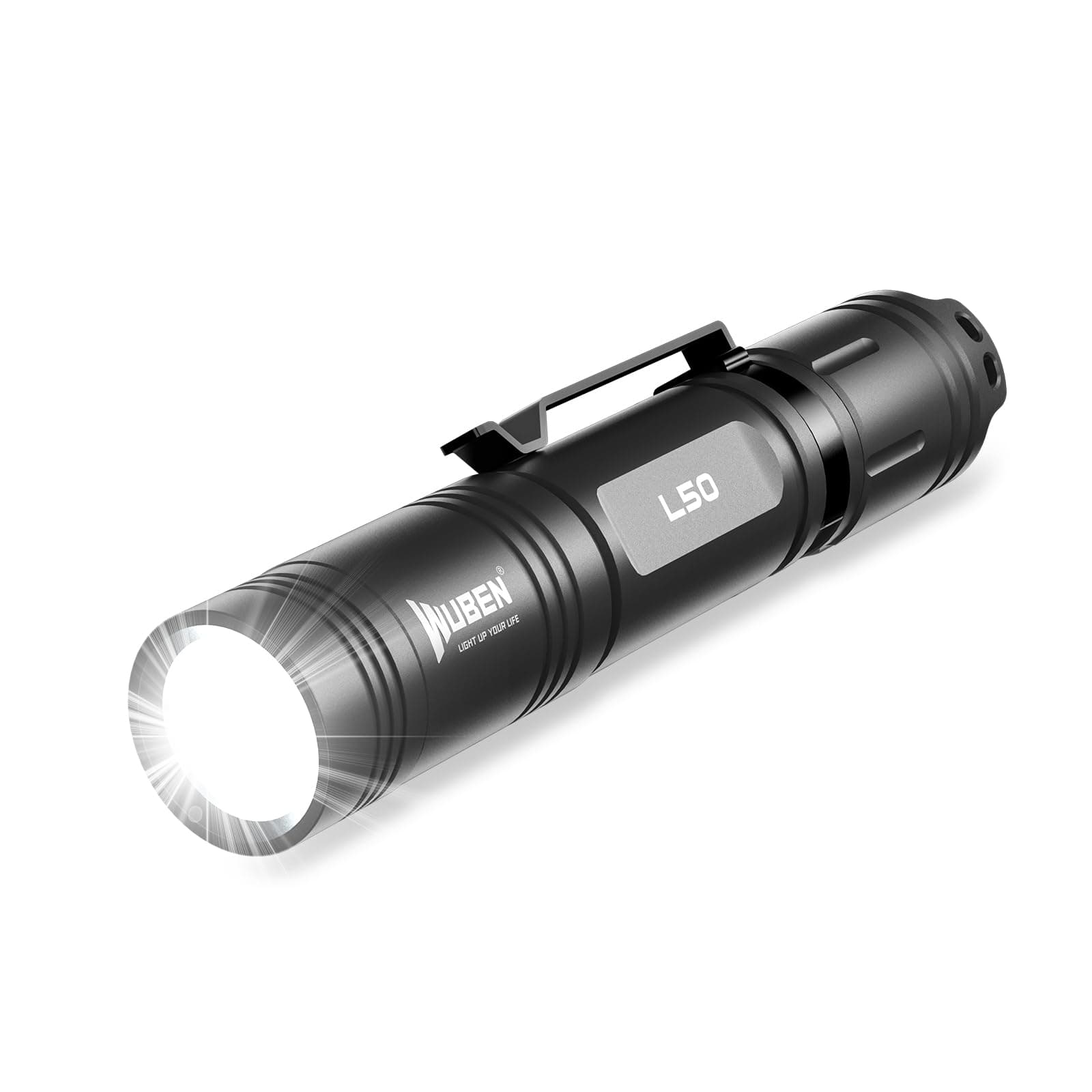 WUBEN L50 Linterna 1200 Lumens USB Recargable Linterna LED Alta Potencia,IP68 Impermeable linterna táctica policía con Función de Memoria,5 Modos para Camping Montañismo Senderismo Emergencia