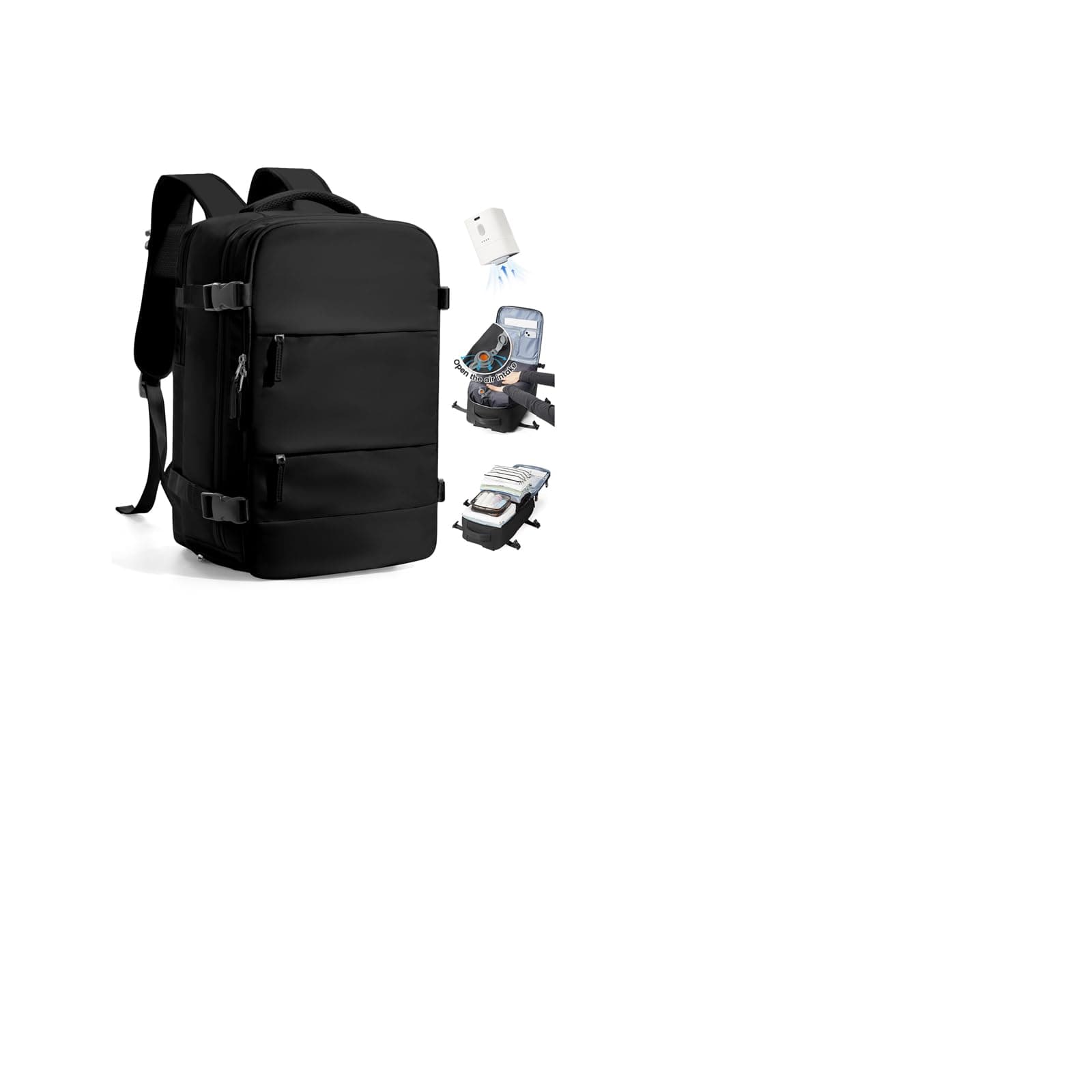 SZLX Mochila al Vacio con Bomba Equipaje de Mano 40x30x20 Ryanair Vueling Wizzair Easyjet Mochila Viaje Cabina Avion 40x20x25 Ryanair Mujer Mochila de transporte Impermeable para Computadora Portátil