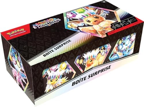 Pokémon: Boîte Surprise Écarlate et Violet – Évolutions Prismatiques du JCC Pokémon (4 boosters et 1 Carte Promo Brillante)