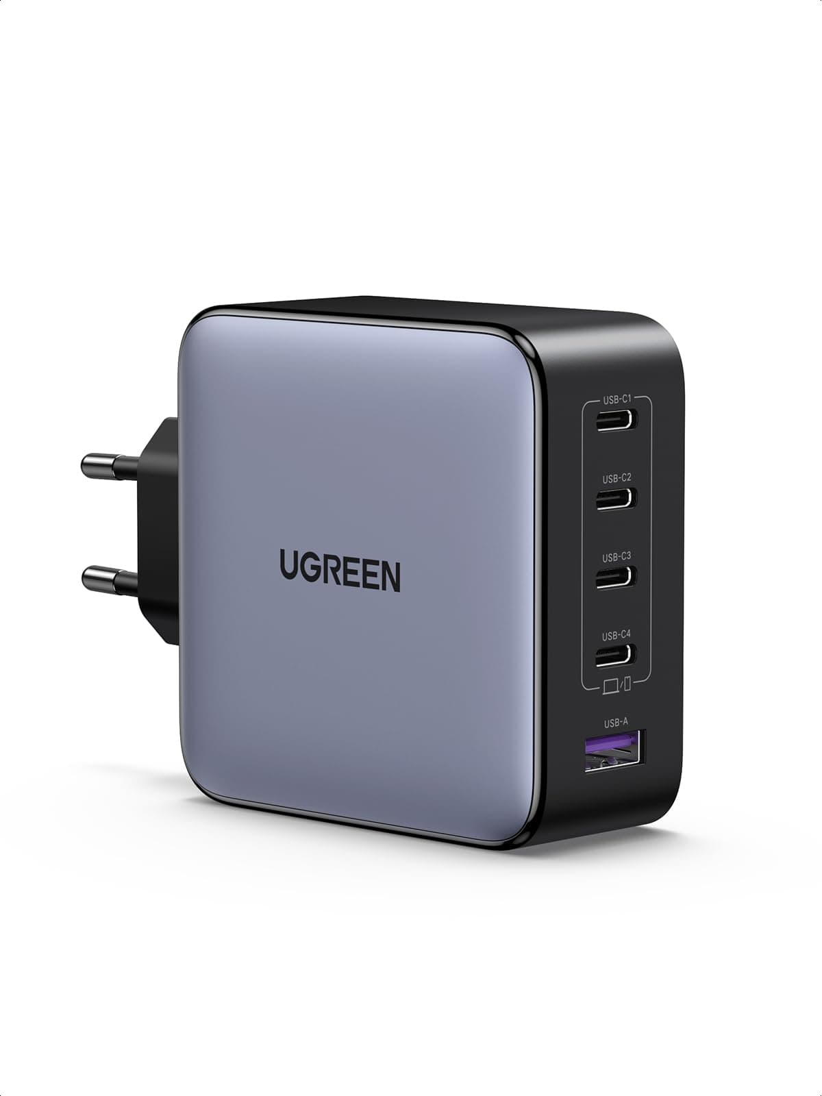UGREEN Nexode USB C Ladegerät 100W 5-Port GaN Netzteil Mehrfach PD Charger Multiports unterstützt PPS 45W kompatibel mit MacBook Pro/Air, HP Laptop, iPad Serien, iPhone 17, 16 Pro, Galaxy S25
