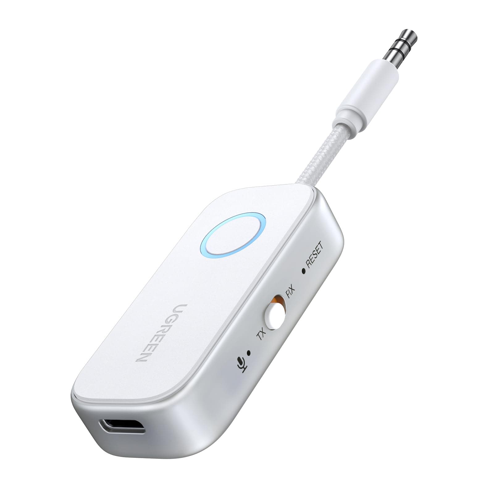 UGREEN Bluetooth 6.0 Sender Klinke 2 in 1 Transmitter Empfänger für Zwei Airpods Bluetooth Adapter Kompatibel mit Flugzeug, TV, Stereoanlage Audio Splitter für Kopfhörer