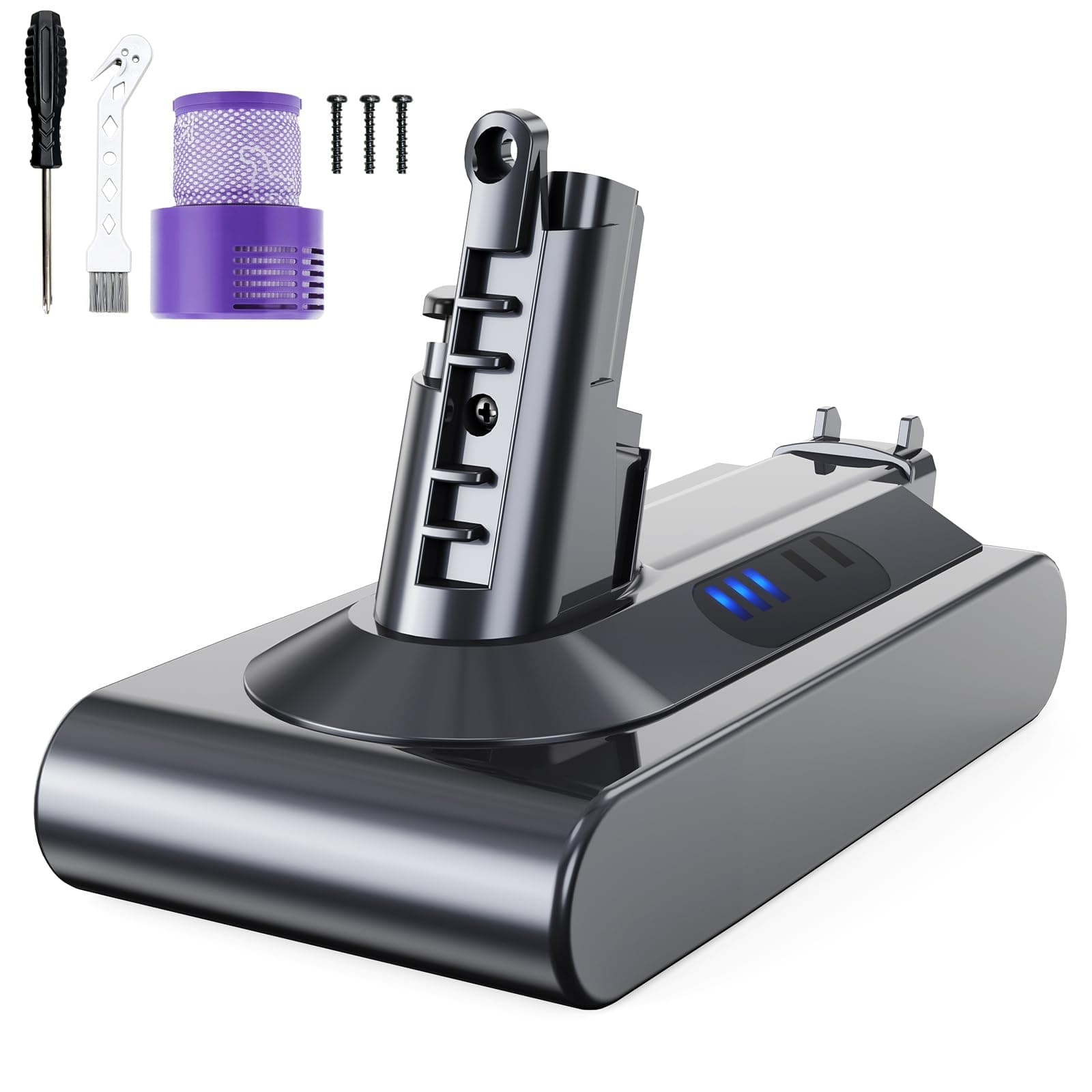 6000mAh Batteria per Dyson V10,SV12 Batteria di Ricambio per Dyson V10 Animal/ V10 Absolute/ V10 Motorhead Fluffy Aspirapolvere