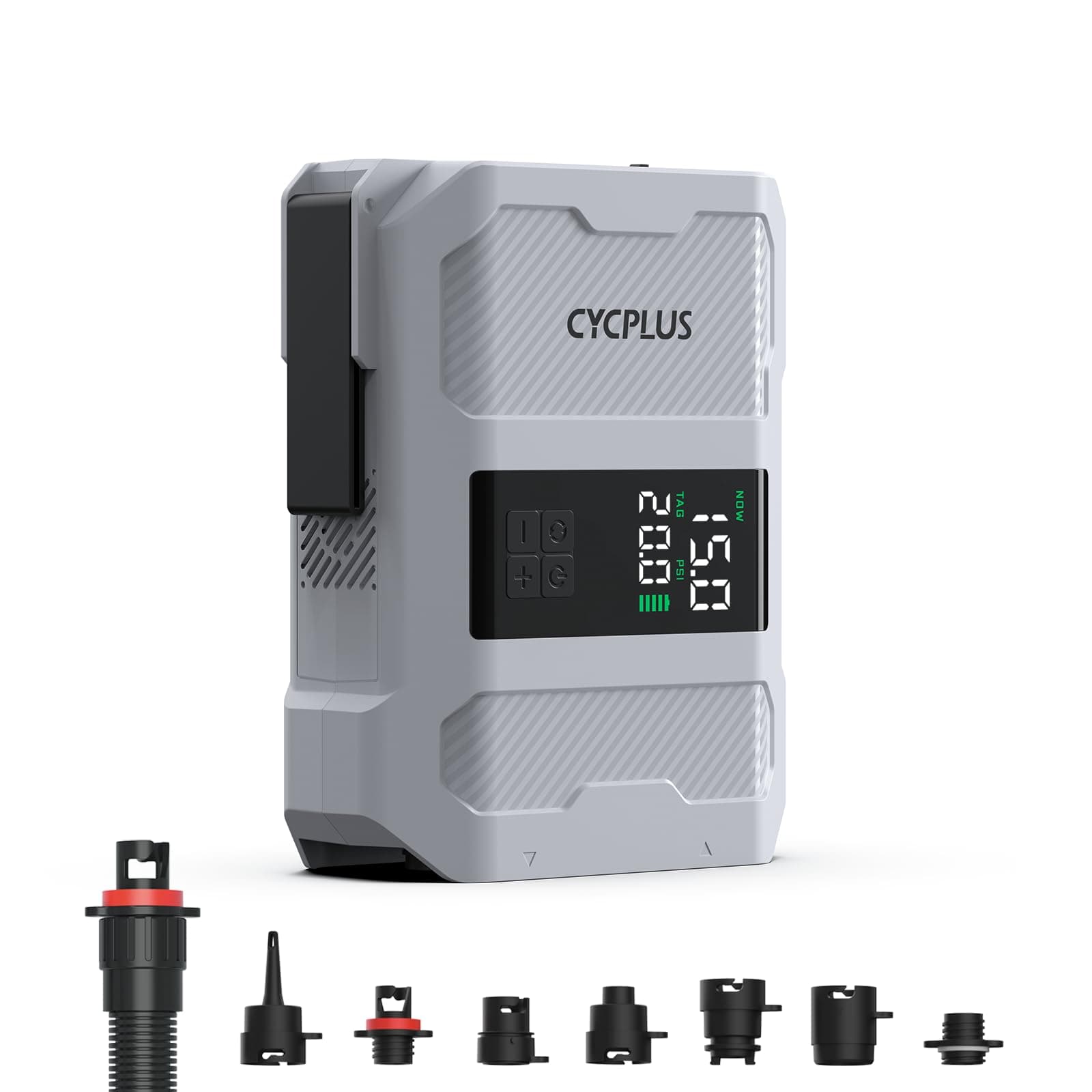 CYCPLUS Bomba de Paddle 20PSI Recargable - Inflado Inteligente de Doble Etapa, Función de Desinflado, Apagado Automático y Pantalla Dual LED, Ideal para Paddleboard, Bote Inflable y Colchón