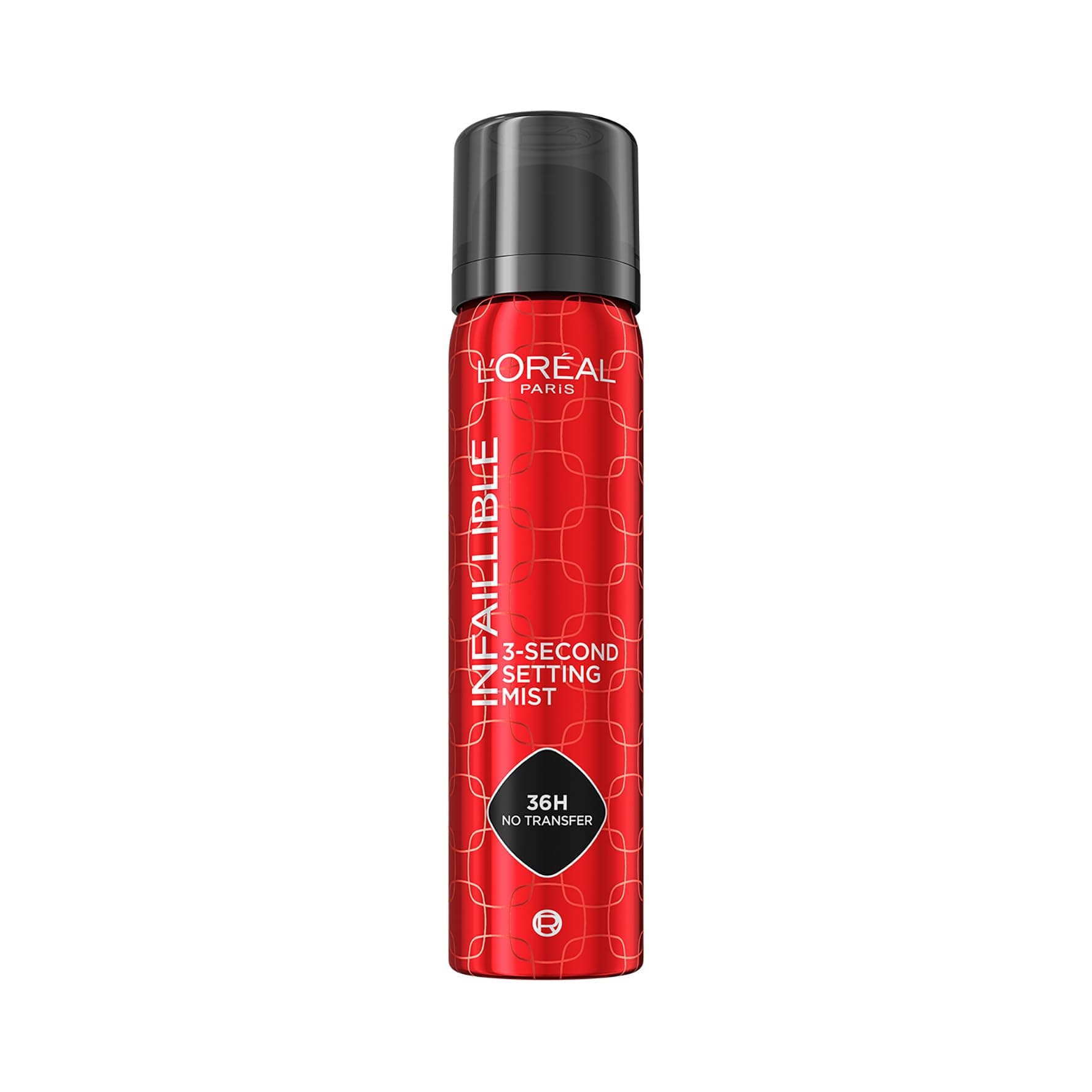 L'Oréal Paris, Spray Fissante per il Make-Up, No Transfer, Ad Asciugatura Rapida, Tenuta Fino a 36H, A Prova di Sudore e Umidità, Infaillible 3-Second Face Setting Mist, 75 ml