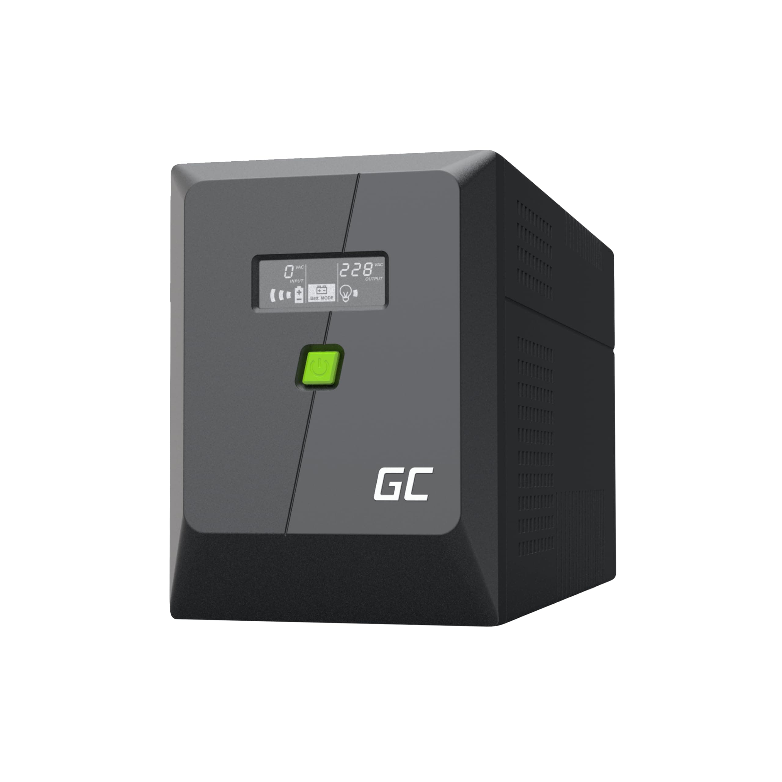 Greencell UPS 2000 VA 1200 W PowerProof avec écran LCD – Onde sinusoïdale modifiée, Protection de Courant pour appareils, Protection Contre Les surtensions, Alimentation de Secours pour appareils