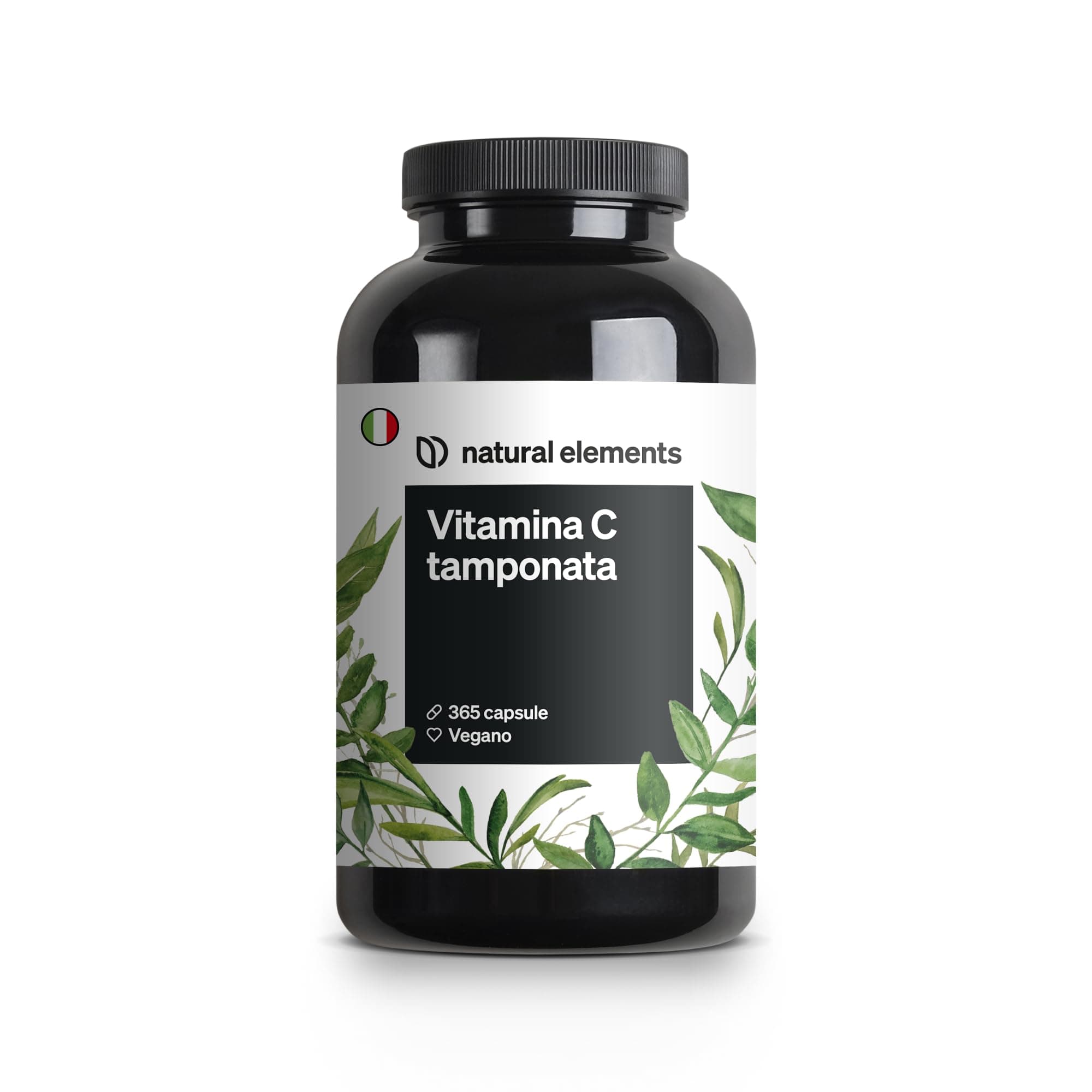 Vitamina C tamponata 500 mg – 365 capsule vegane – altamente digeribile, a pH neutro, senza acidi – ottenuta dalla fermentazione di mais privo di OGM – prodotta e testata in laboratorio in Germania.