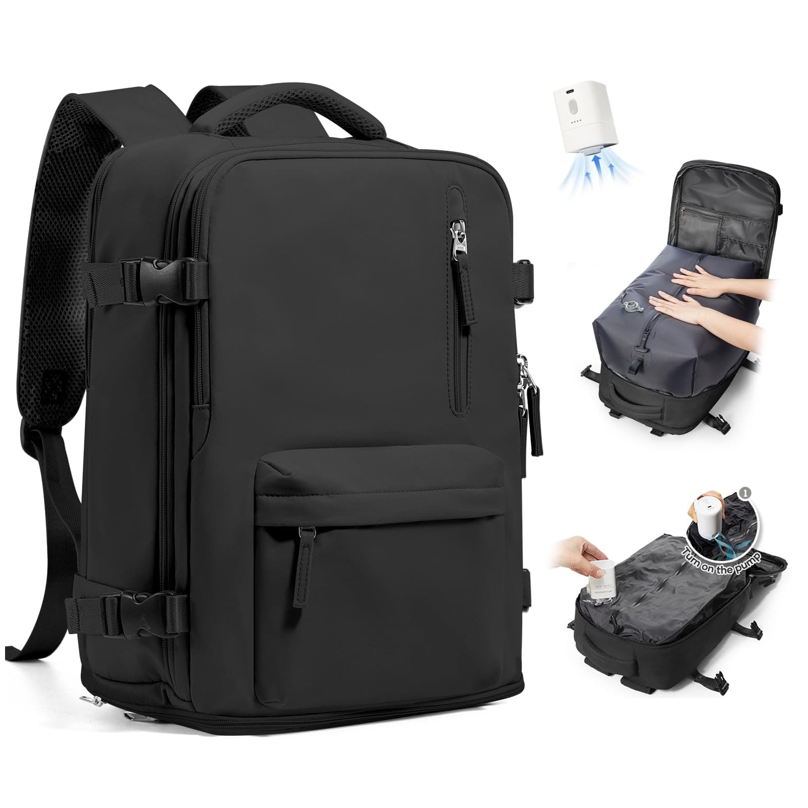 SZLX Mochila al Vacío con Bomba Equipaje de Mano 40x30x20 Ryanair Vueling Wizzair Mochila Viaje Cabina Avion 40x20x25 Mujer Bolsas de Viaje 45x36x20 Easyjet Maleta Portatil 14 pulgadas Hombre con USB