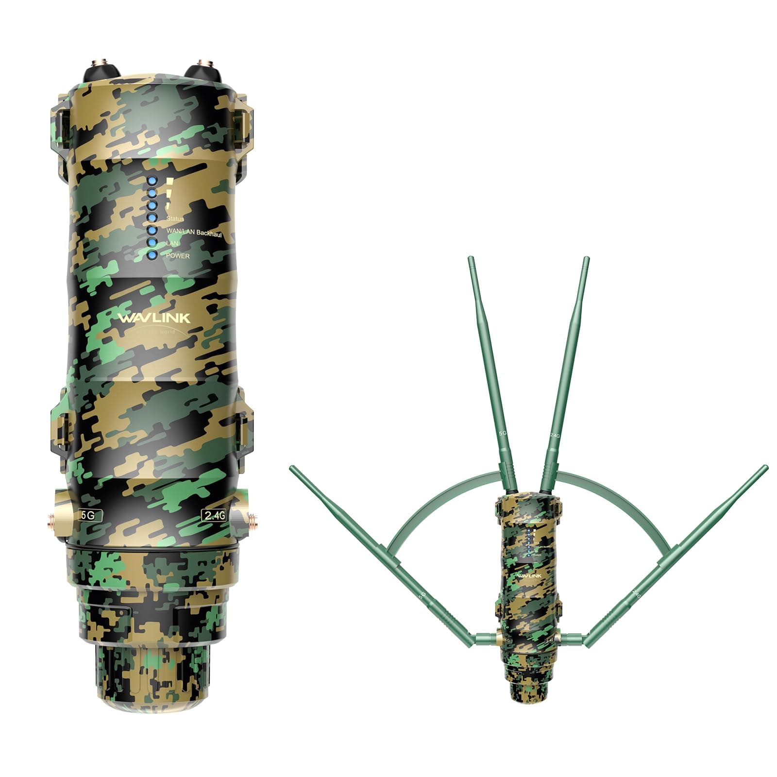 WAVLINK AC1200 Punto de Acceso Inalámbrico de Largo Alcance, Resistente a la Intemperie con Alimentación PoE Exterior, 2 Puertos Gigabit, Soporta Modos Router/Ap/Repetidor para Garaje, Camping, RV