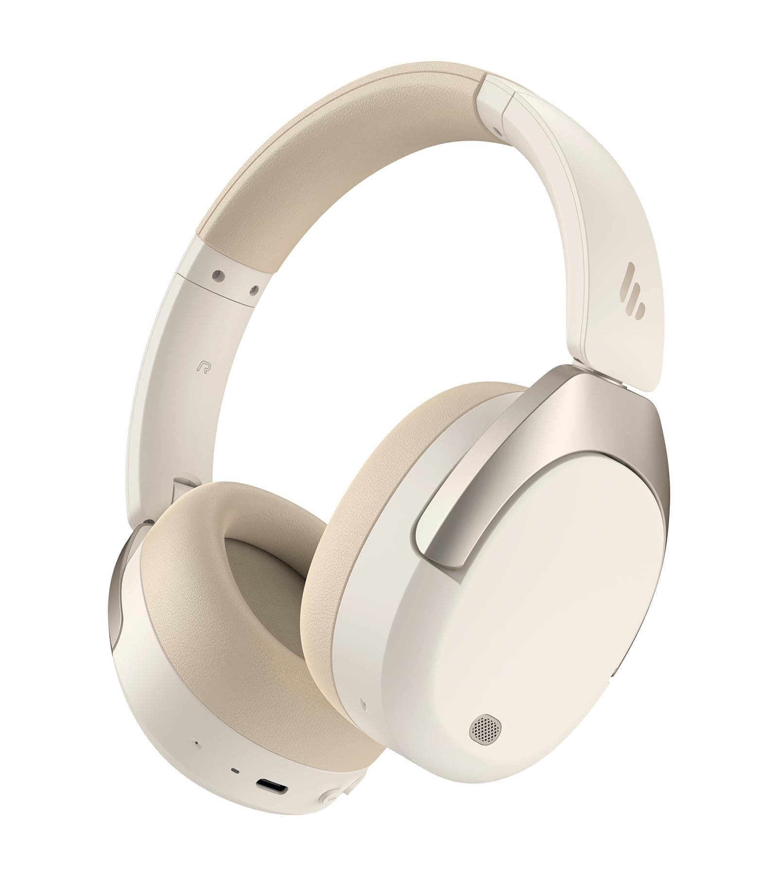 Edifier W830NB Wireless Over Ear Kopfhörer mit -45dB ANC, 94Std. AKKU, LDAC Hi-Res Sound, Spatial Sound Schnellladung, Bluetooth V5.4 - Elfenbein