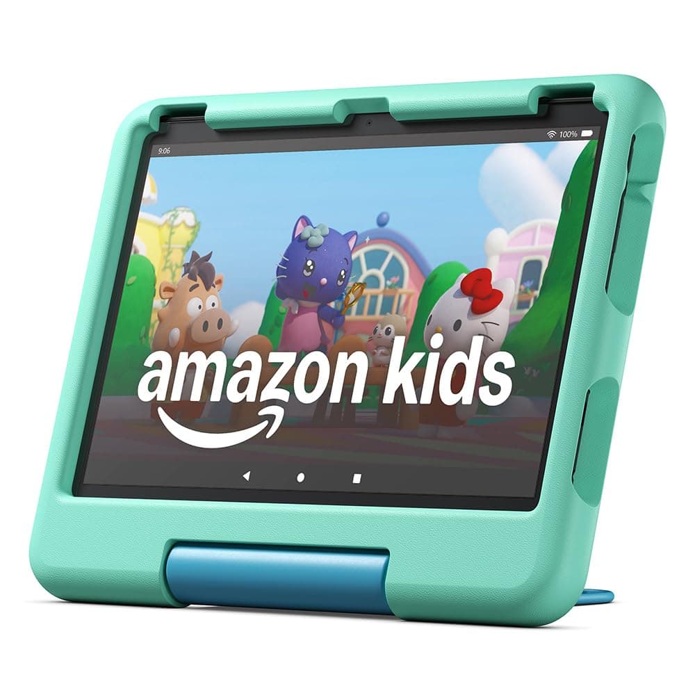 Fire HD 10 Kids-Tablet (Neueste Generation), für Kinder ab dem Vorschulalter | Mit brillantem 10-Zoll-Display, Kindersicherung und 2 Jahren Sorglos-Garantie | Version 2023, 32 GB, grün