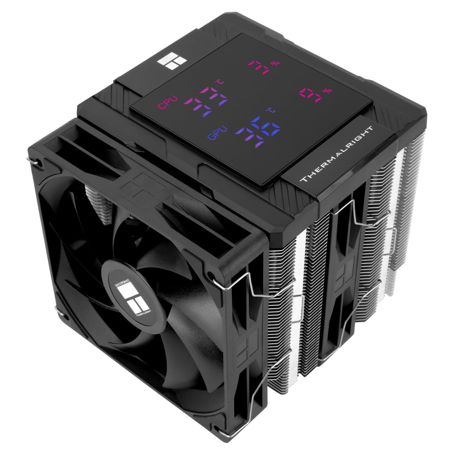 Thermalright TR Peerless Assassin 120 Digital Black - Enfriador de aire para CPU (6 heatpipes, enfriador de CPU para AM4/AM5, Intel LGA1700/1851/115X/1200), color negro
