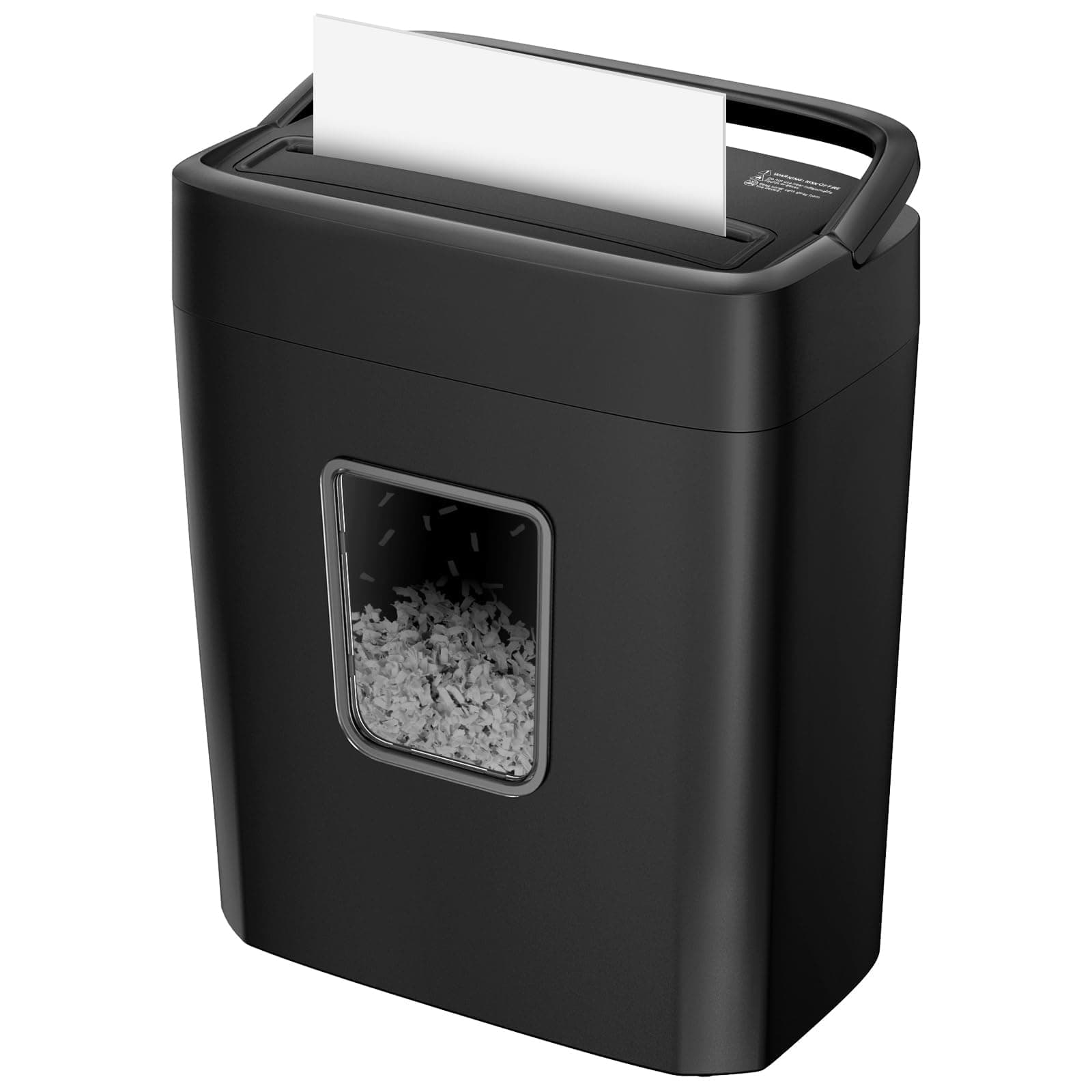 Bonsaii Destructeur de Documents Papier 8 Feuilles, Broyeur Papier Sécurité P-4 avec Coupe Croisée et Corbeille Transparente 16L, Déchiqueteuse Électrique Compacte pour Maison et Bureau, C261-C