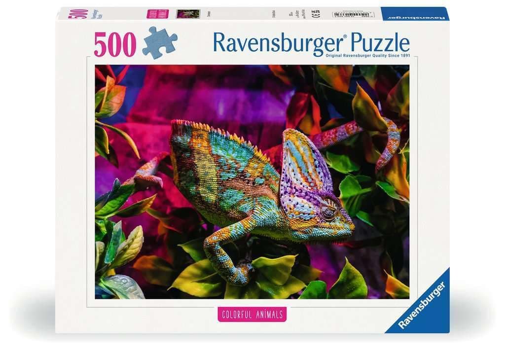 Ravensburger Puzzle 12001333, Colorful Animals - Chamäleon - 500 Teile Puzzle für Erwachsene und Kinder ab 12 Jahren