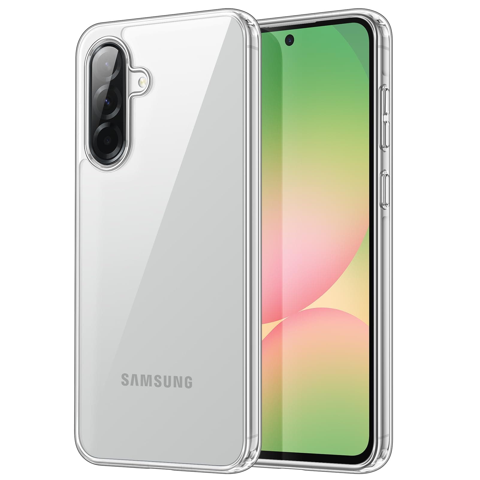 JETech Hülle für Samsung Galaxy A56 5G, Nie Vergilbung Stoßfeste Stoßstange Schutzhülle, Anti-Kratzt Harte PC Rückseite (Durchsichtig)