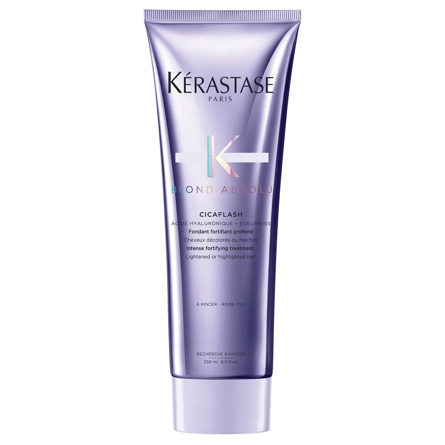 Kérastase Blond Absolu, Conditioner für trockenes und blondiertes oder gesträhntes Haar, Gegen Haarbruch und Spliss, Mit Hyaluronsäure, Cicaflash Conditioner, 250 ml