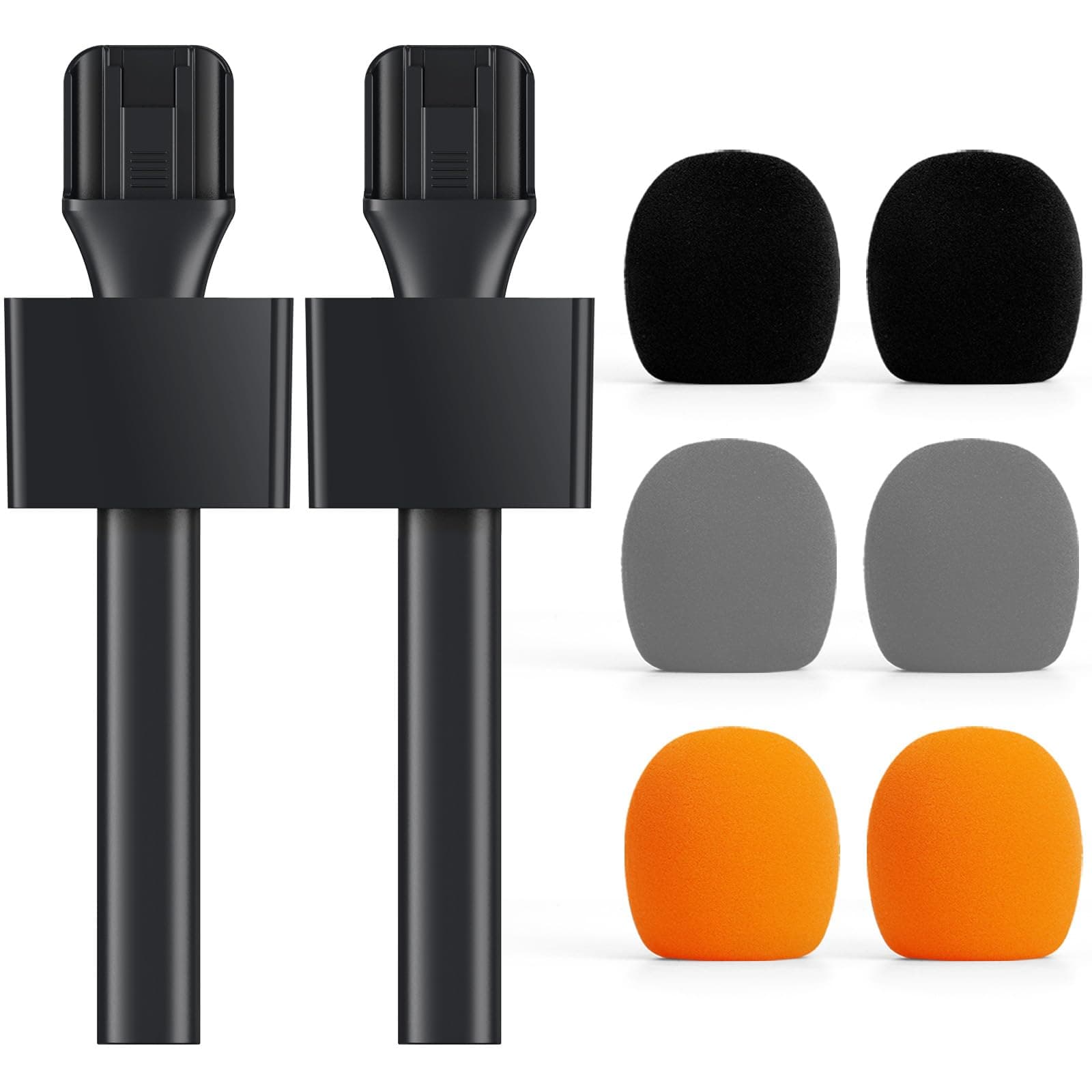 TONOR Impugnatura per Microfono DJI Mic RODE, Supporto per Microfono GO Wireless Portatile, Supporto per Microfono Lavalier, Adattatore per Microfono per Vlog/Interviste/Reportage,2 Pacchi, 24 cm,TP20