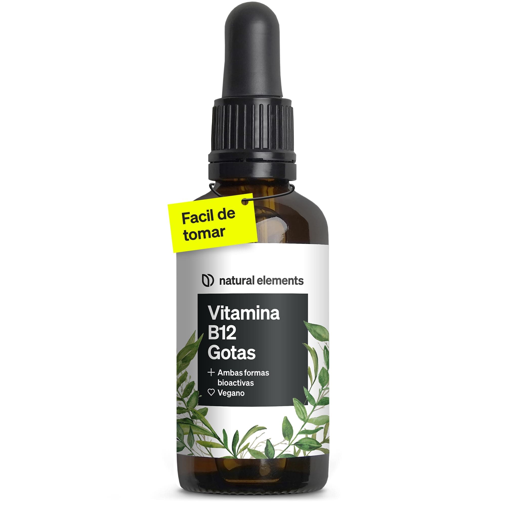 Vitamina B12 en Gotas – 50 ml (900 gotas) – veganas, sin alcohol – 2 formas activas (metilcobalamina y adenosilcobalamina) – probado minuciosamente en laboratorio en Alemania