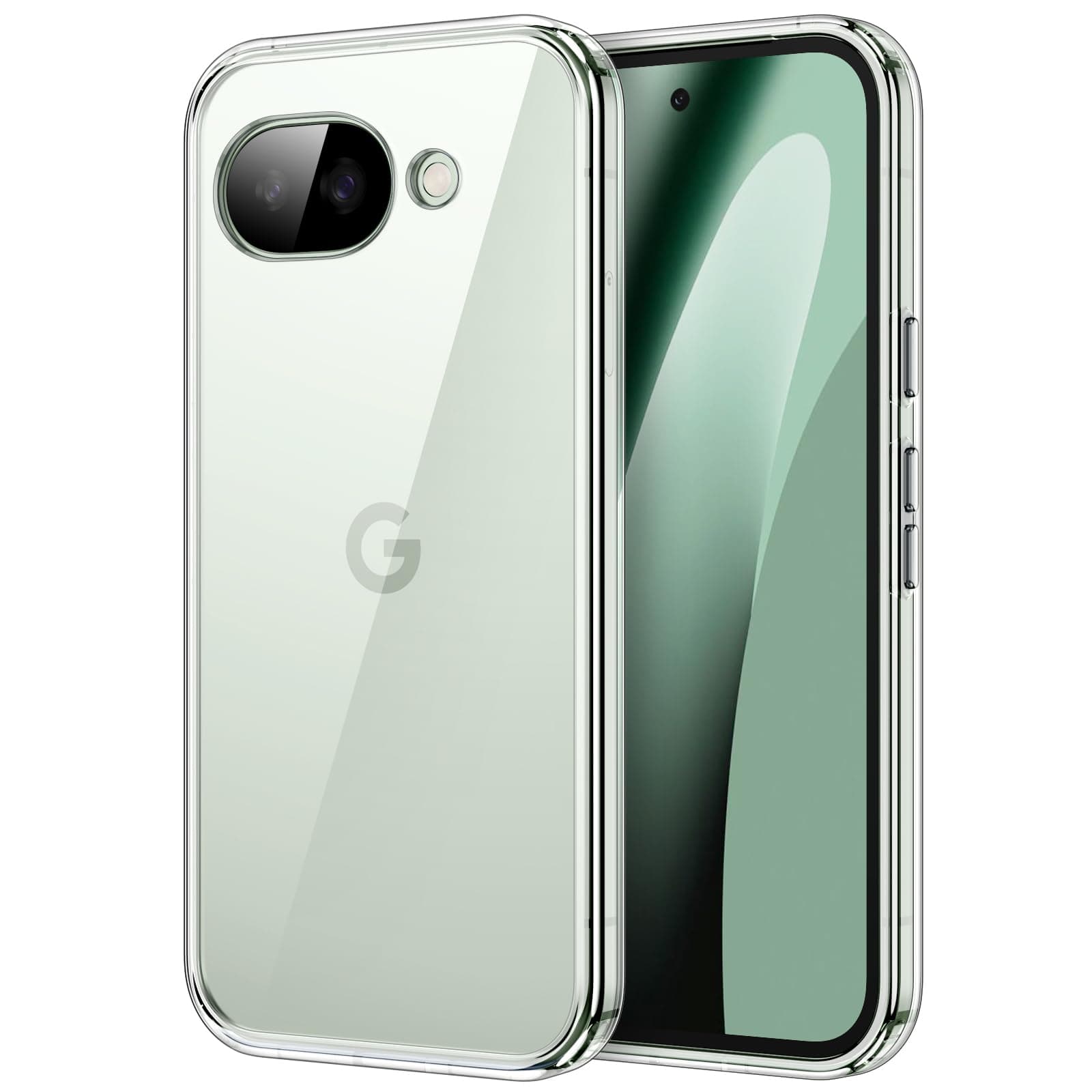 JETech Hülle für Google Pixel 10a, Nicht Vergilbende Stoßfeste Stoßstange Handy Schutzhülle, Anti-Kratzer Harte PC Rückseite (Durchsichtig)