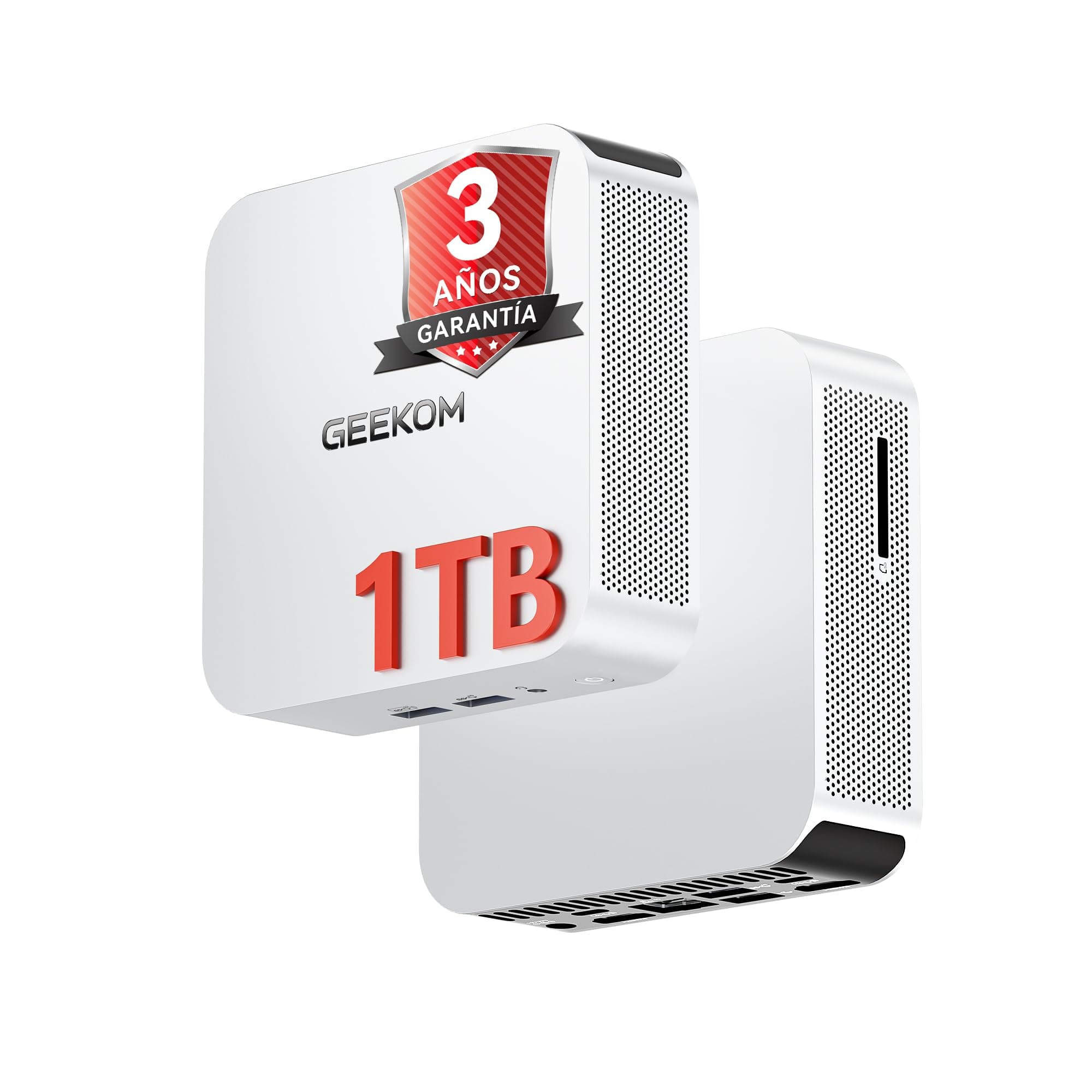 GEEKOM Mini PC A5 Pro 2026 Edition con AMD Ryzen 5 7530U, 16GB RAM y 1TB SSD (para el 95% de los Usuarios), Mini Ordenador con Windows 11 Pro | 2×USB4 | 4 Salidas 8K | Lector SD |para Oficina y Hogar