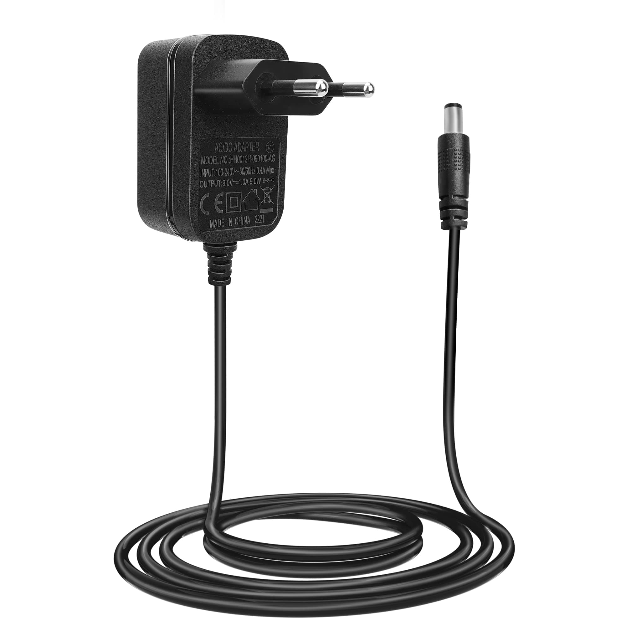 Alimentatore per Pedaliere Chitarra 9V 1A,Centro Negativo Manicotto Positivo, Caricabatterie Adattatore di Alimentazione One Spot per Pedali per Effetti Chitarra Stompbox, Alcune Tastiere Elettroniche