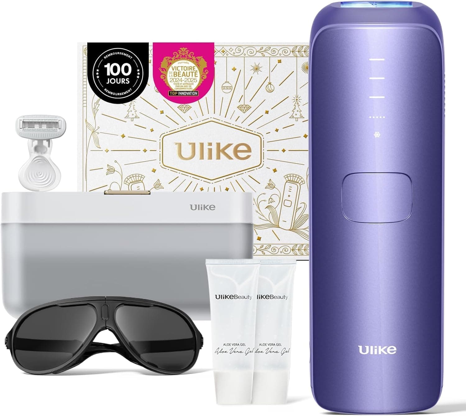 Épilateur à Lumière Pulsée Ulike Air 3 Deluxe, Sans Douleur Alternative au Laser, Convient aux Peaux Sensibles, 4 accessoires pour le corps, le visage, le maillot et les aisselles