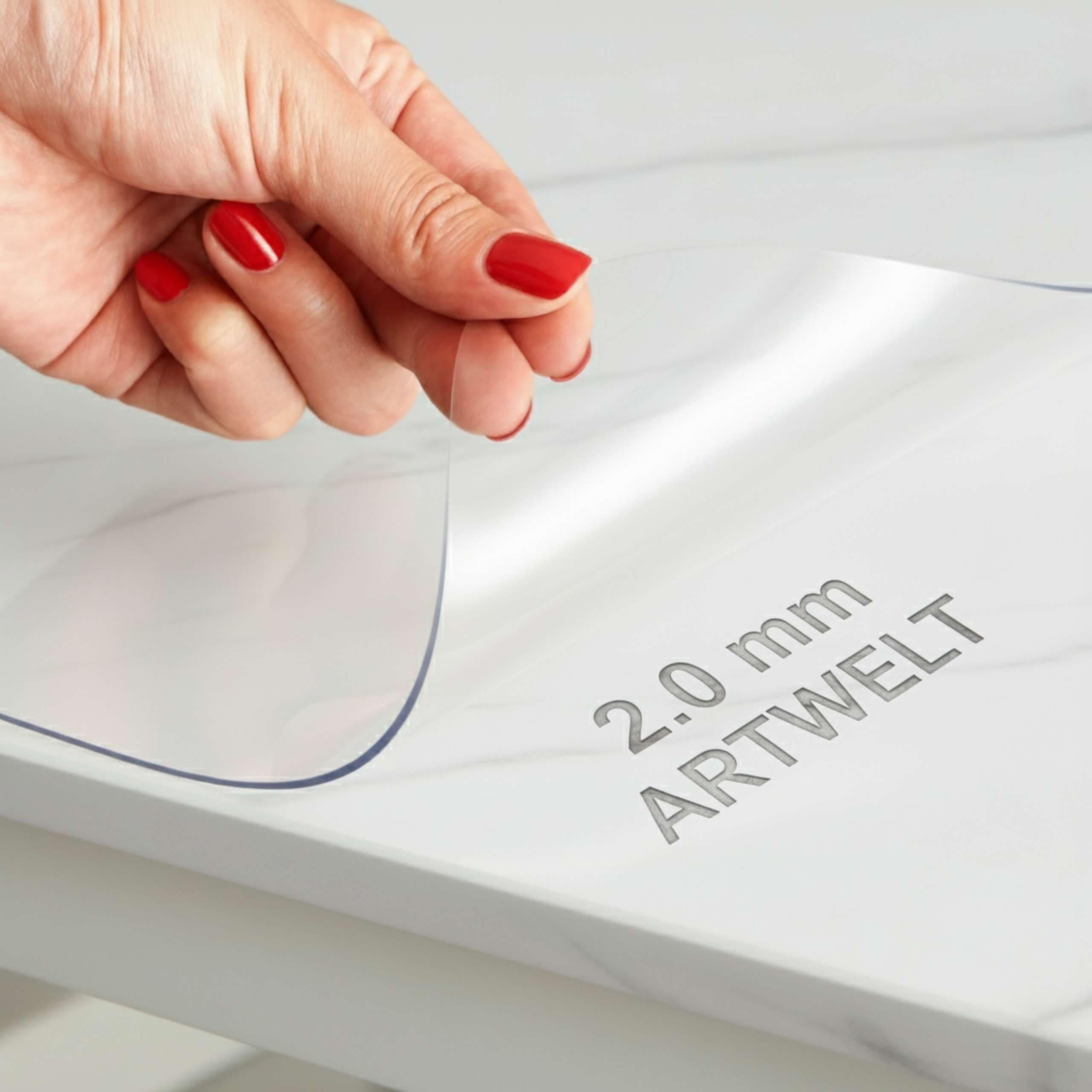 Artwelt Pellicola per Tovaglia Trasparente Antigrasso Protettiva per Tavolo Protezione Pellicola Impermeabile Lavabile (140cm X 80cm)