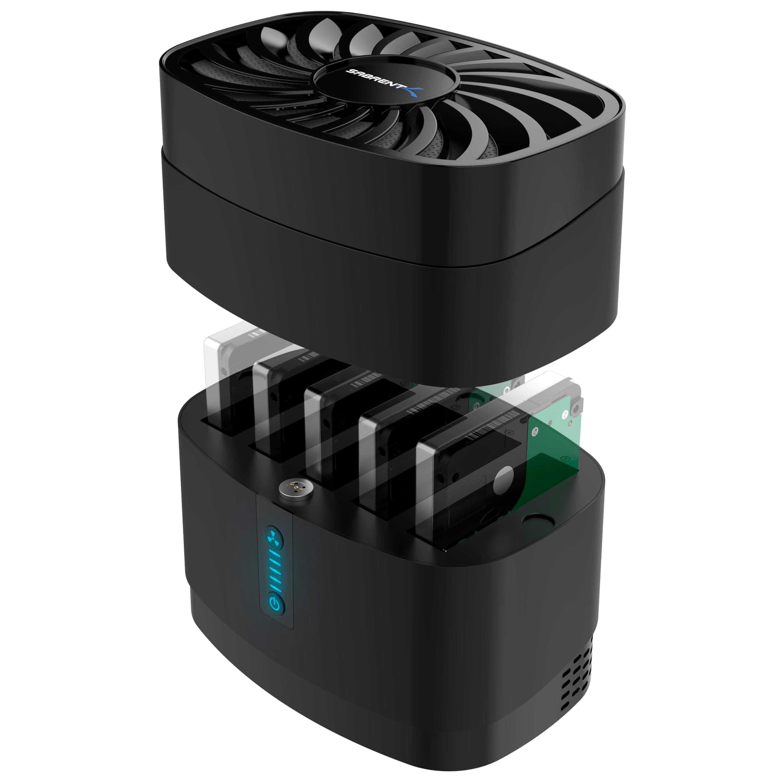 SABRENT Docking Station per Hard Disk SATA da 2.5" USB-C, Adattatore 5 Alloggiamenti SSD/HDD a USB 3.2 10Gbps (DS-5R15)