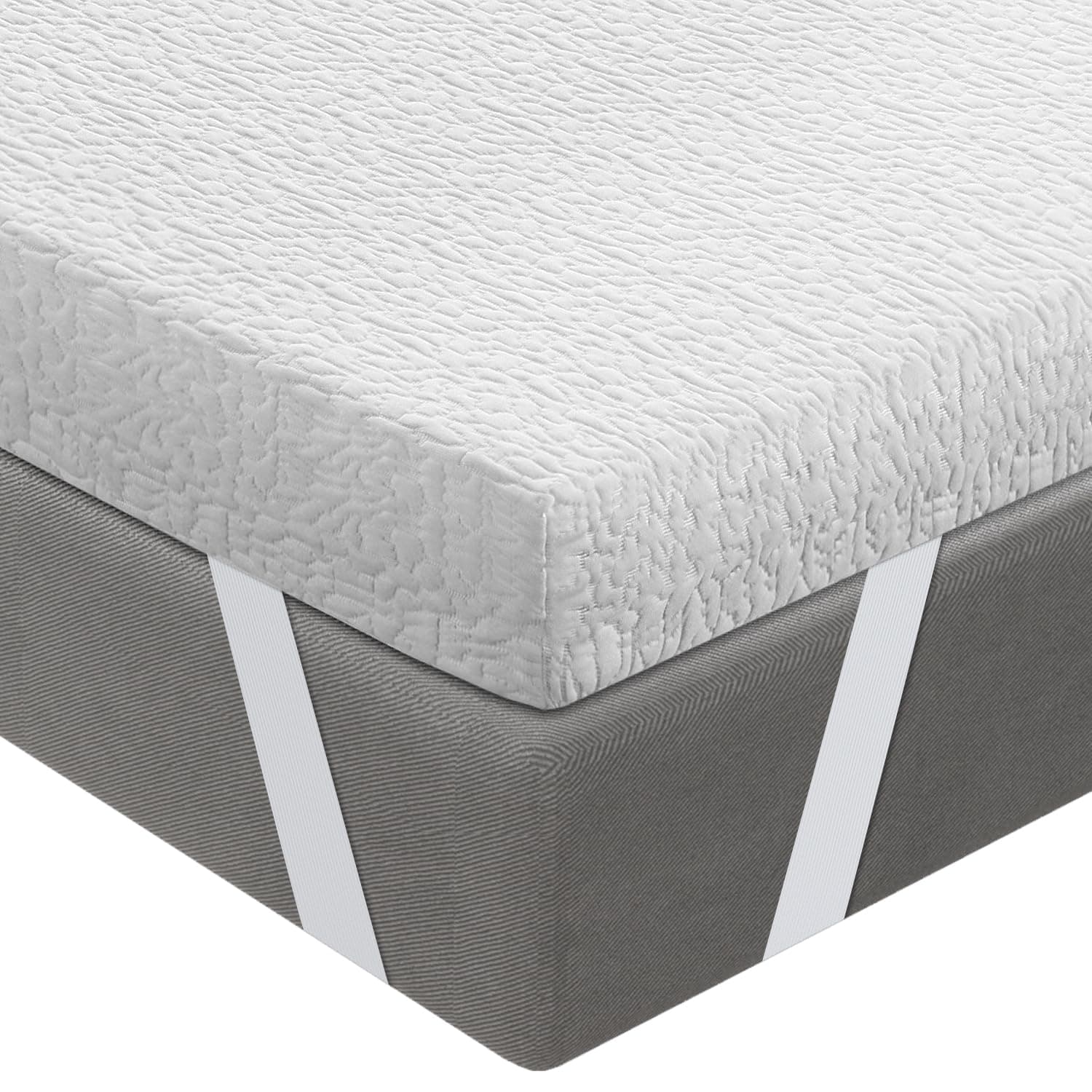 BedStory 10CM Topper 90x190, Topper Viscoelastico con Memoria, Cubrecolchón de Espuma con Memoria, Sobrecolchón Extraíble y Lavable