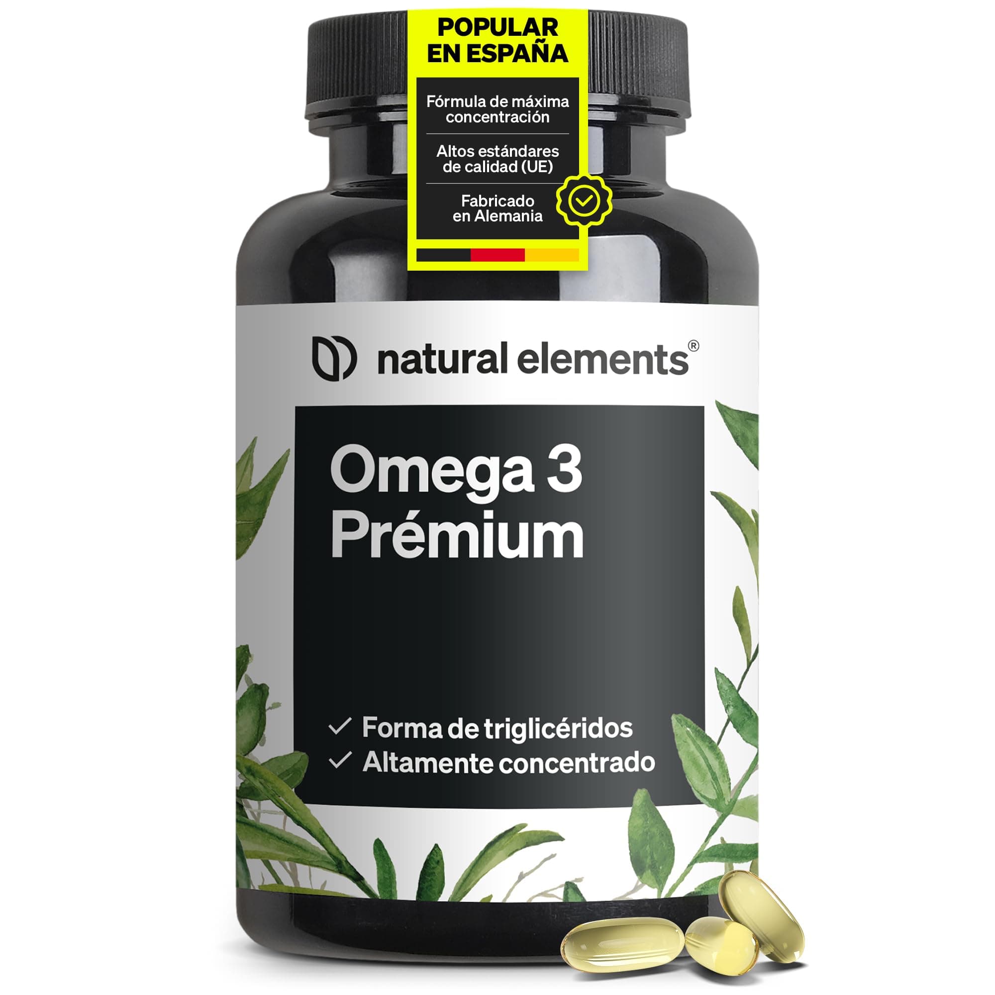 Golden Omega® - Omega 3 Aceite de pescado - 120 Cápsulas para 4 meses - 80% Omega 3 contenido en forma de triglicéridos - Materia prima de marca - Alta dosis y de pesca sostenible