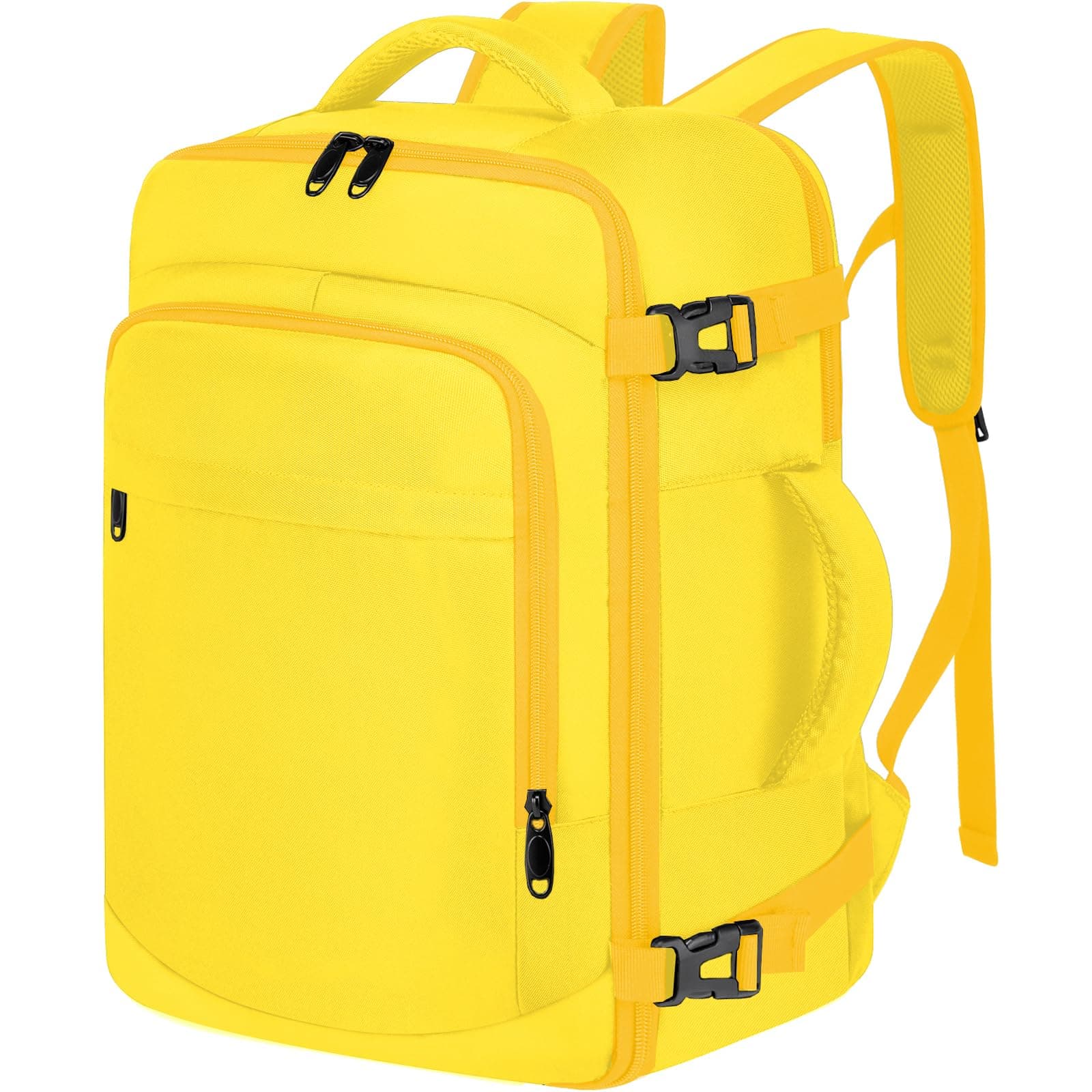ENZOSUM Mochila Viaje Cabina Avion 40x20x25 para Ryanair Equipaje de Mano 40x20x25 Ryanair Mochila Bolso Mujer de Mano Hombre 20L Maletas de Cabina Vuelo Portatil Impermeable,Amarillo