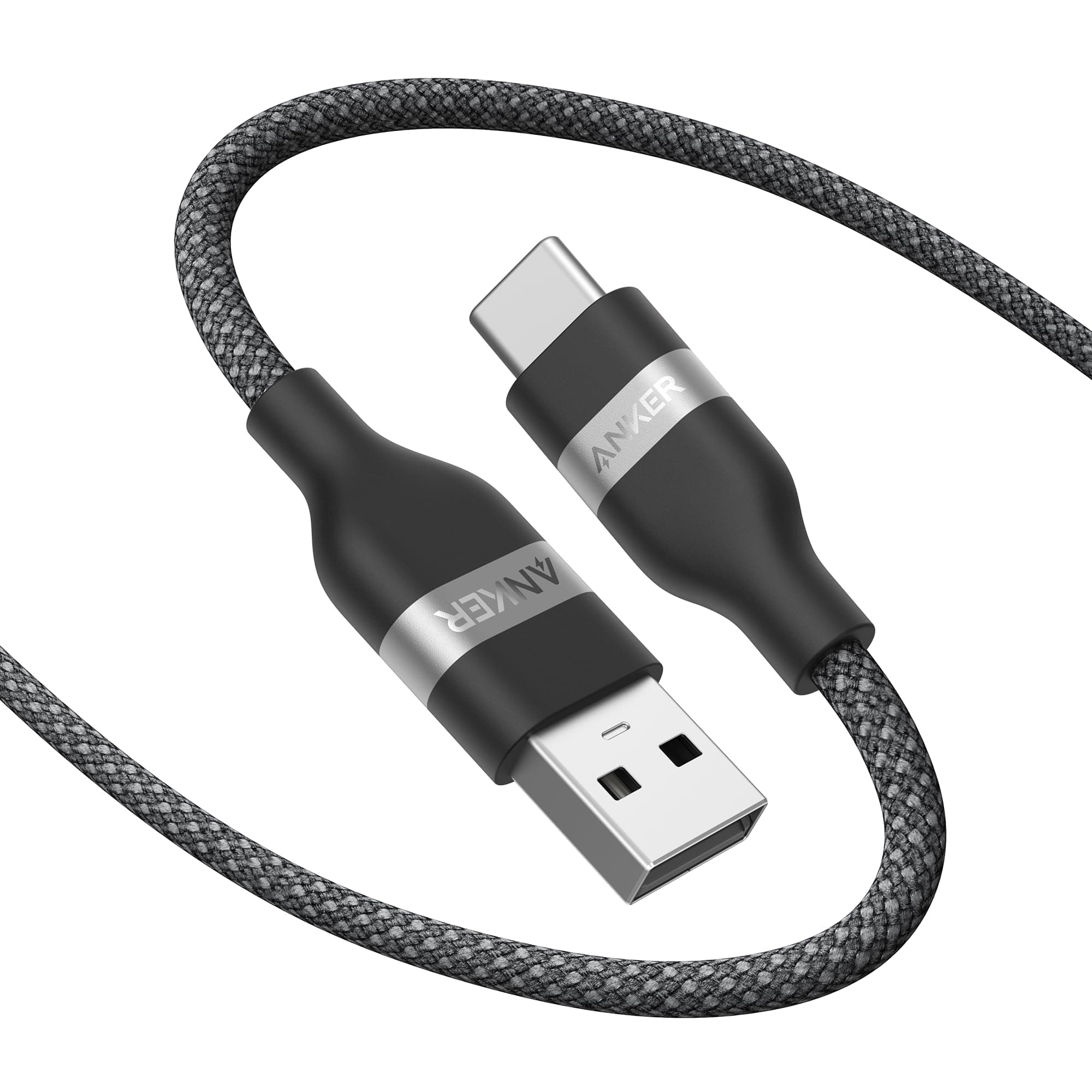 Anker USB auf USB C Kabel, Upcycled-Flechtgewebe USB 2.0 Kabel 180cm, USB A auf USB C Ladekabel für iPhone 16/15 Serie, MacBook Pro, Galaxy Note20, iPad Air und mehr