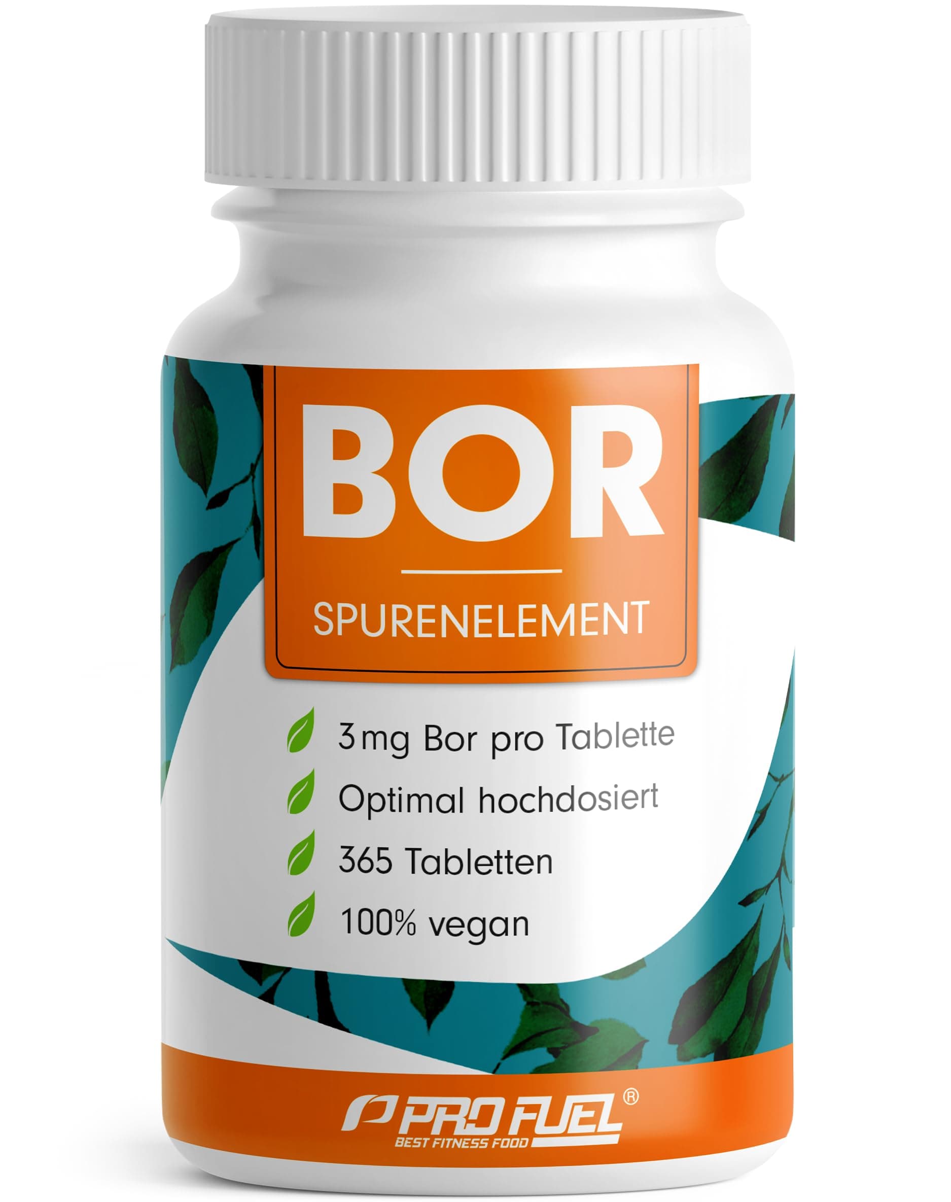Bor Tabletten 365x mit 3 mg Bor aus hochwertigem Borax (Natrium-Borat) - optimal hochdosiert - laborgeprüft mit Zertifikat - nicht-essentielles Spurenelement - Jahresvorrat - 100% vegan