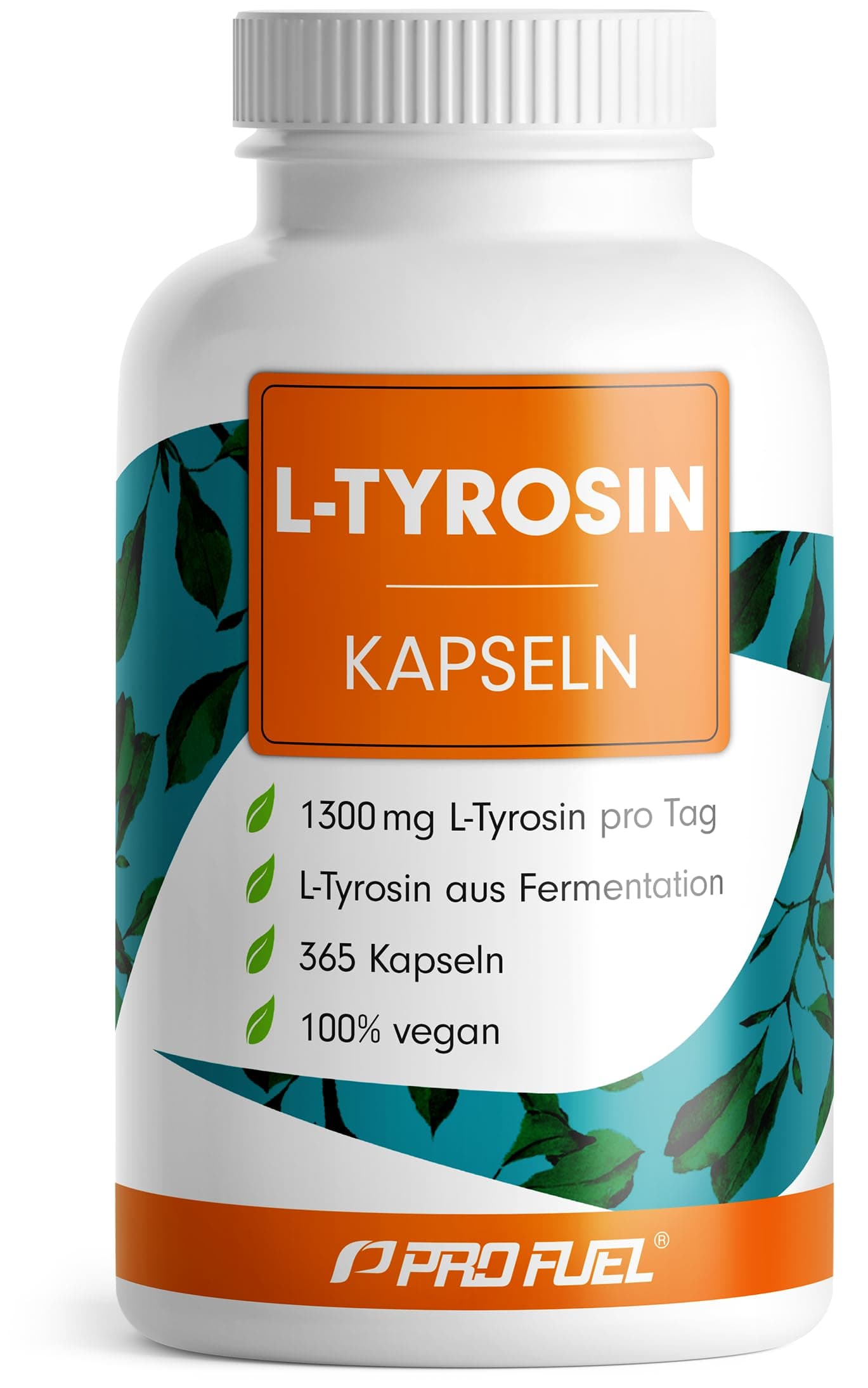 L-Tyrosin Kapseln 365x - optimal hochdosiert mit 1300 mg L-Tyrosin pro Tag - semi-essentielle Aminosäure aus Fermentation - 100% vegan - laborgeprüft mit Zertifikat - Vorrat für 6 Monate