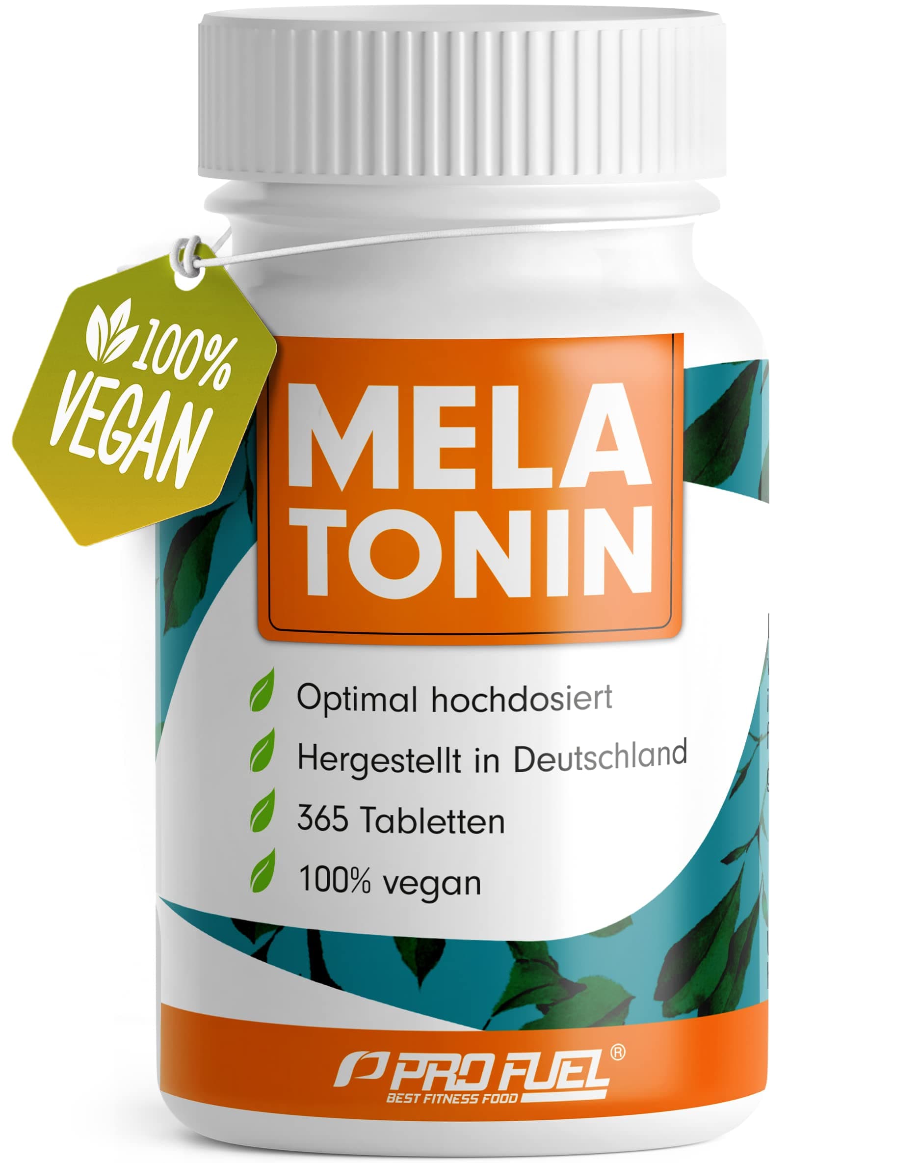 Melatonin 365 Tabletten (24 Monate) - 0,5 mg bioaktives Melatonin pro Tag (1/2 Tablette) - optimal hochdosiert - laborgeprüft mit Zertifikat - Vorratspack für 730 Anwendungen - 100% vegan