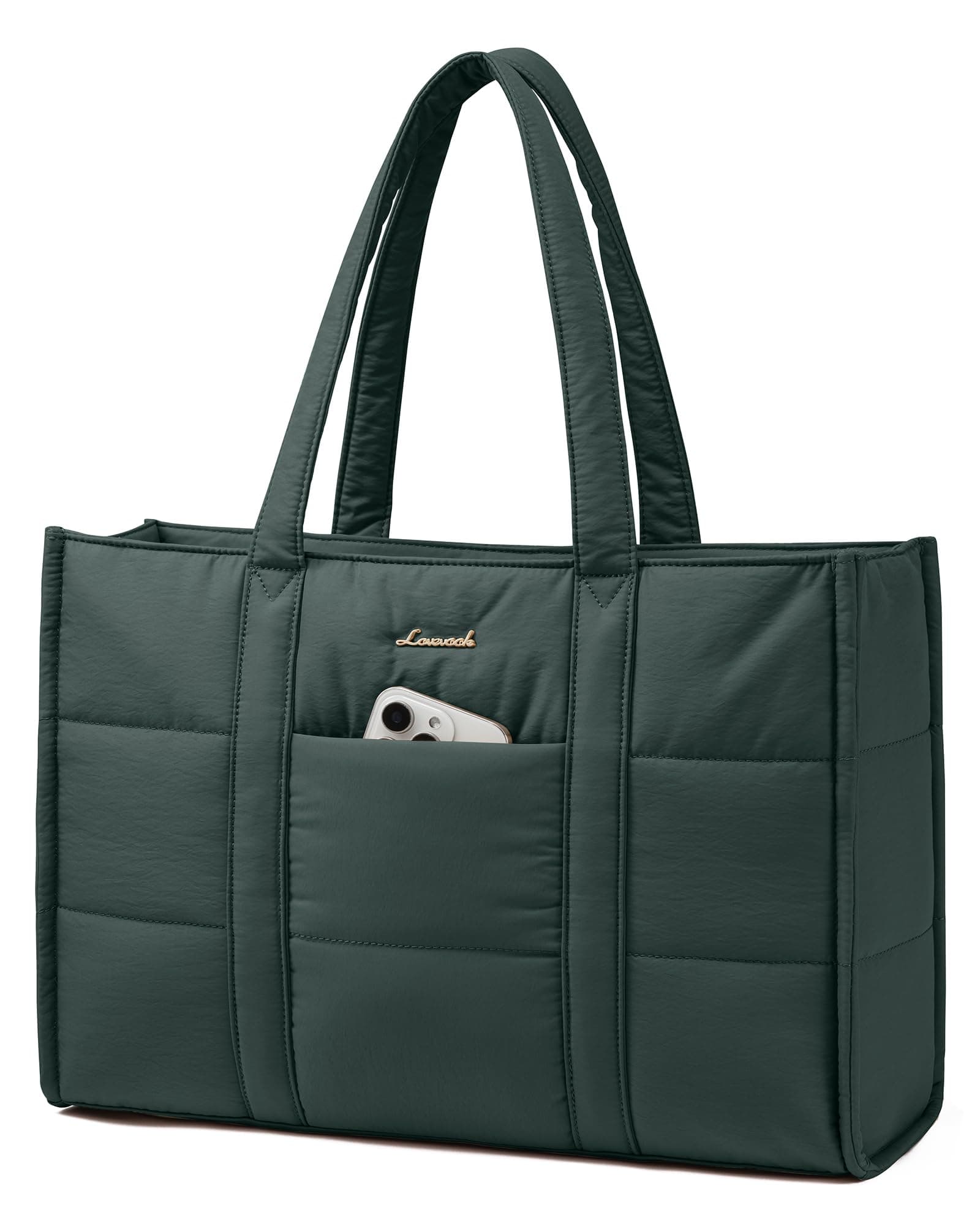 LOVEVOOK Laptoptasche Damen 15,6 Zoll, Groß Handtasche Shopper Puffer Tasche Arbeitstasche Aktentasche, Tote Bag Women Handbags Lehrertasche Schultasche Schultertasche für Uni Business Schule