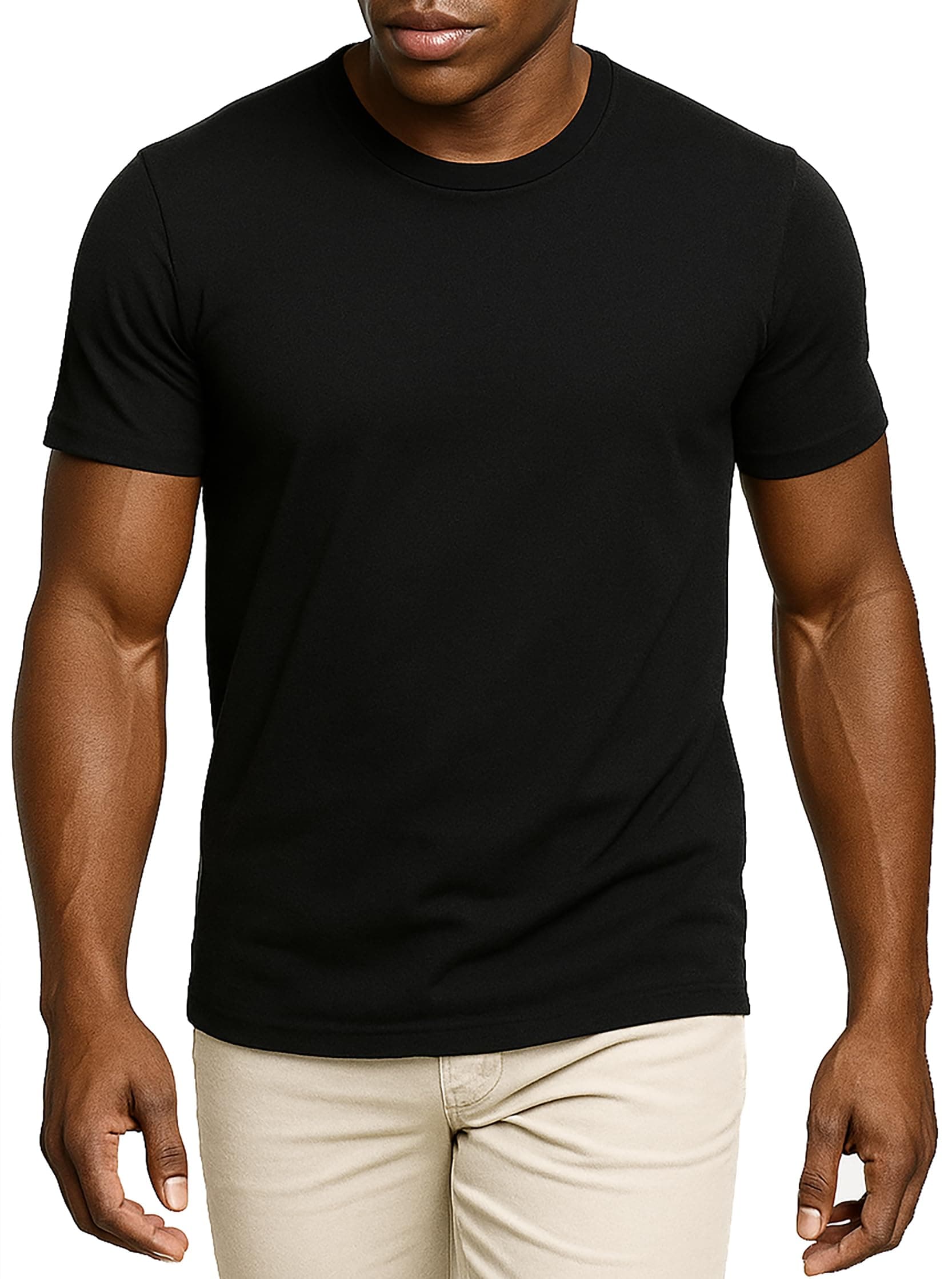 Leif Nelson T-Shirt Herren Rundhals-Ausschnitt Regular Fit