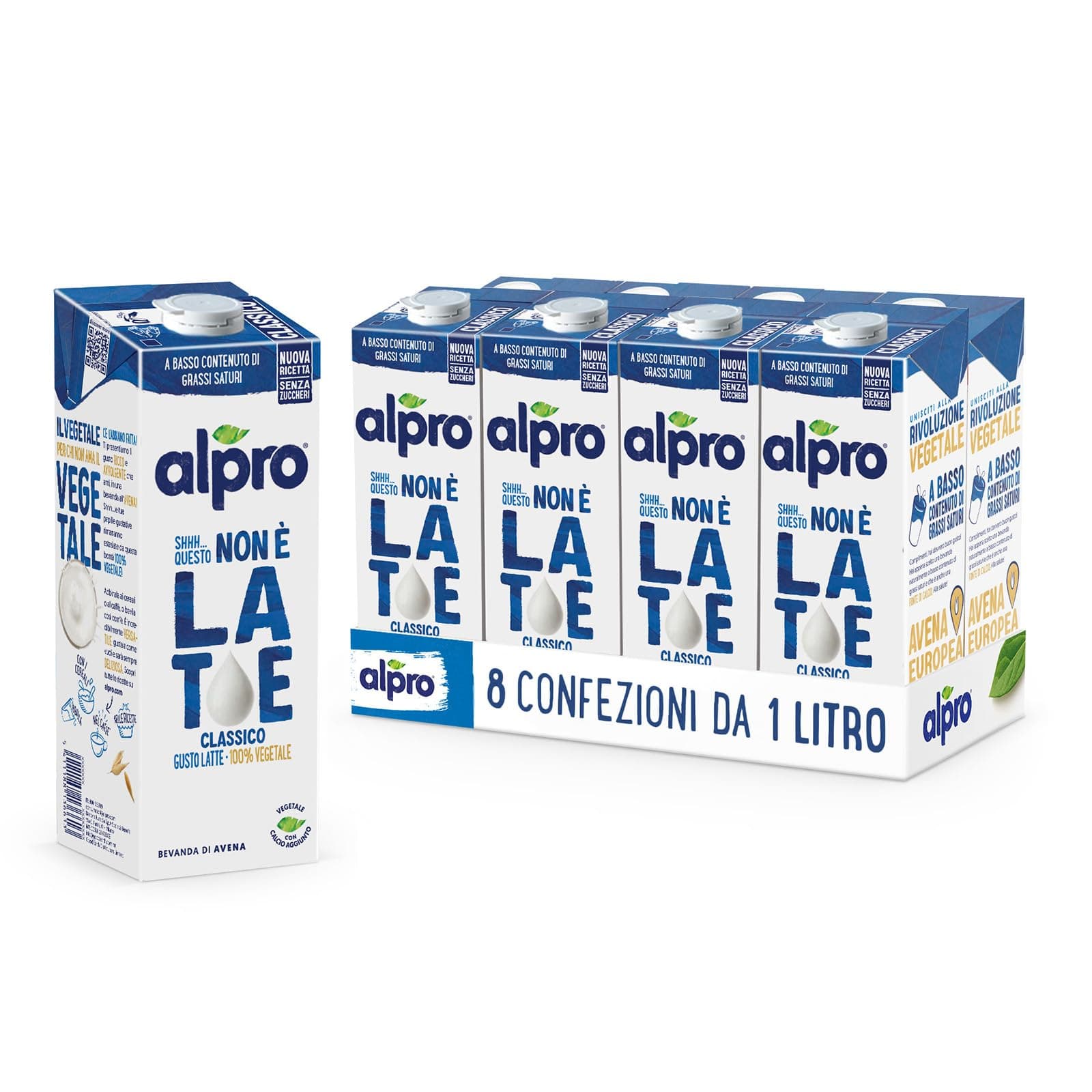 Alpro Bevanda di avena 100% vegetale - THIS IS NOT M*LK Classic - Confezione da 8 x 1 L