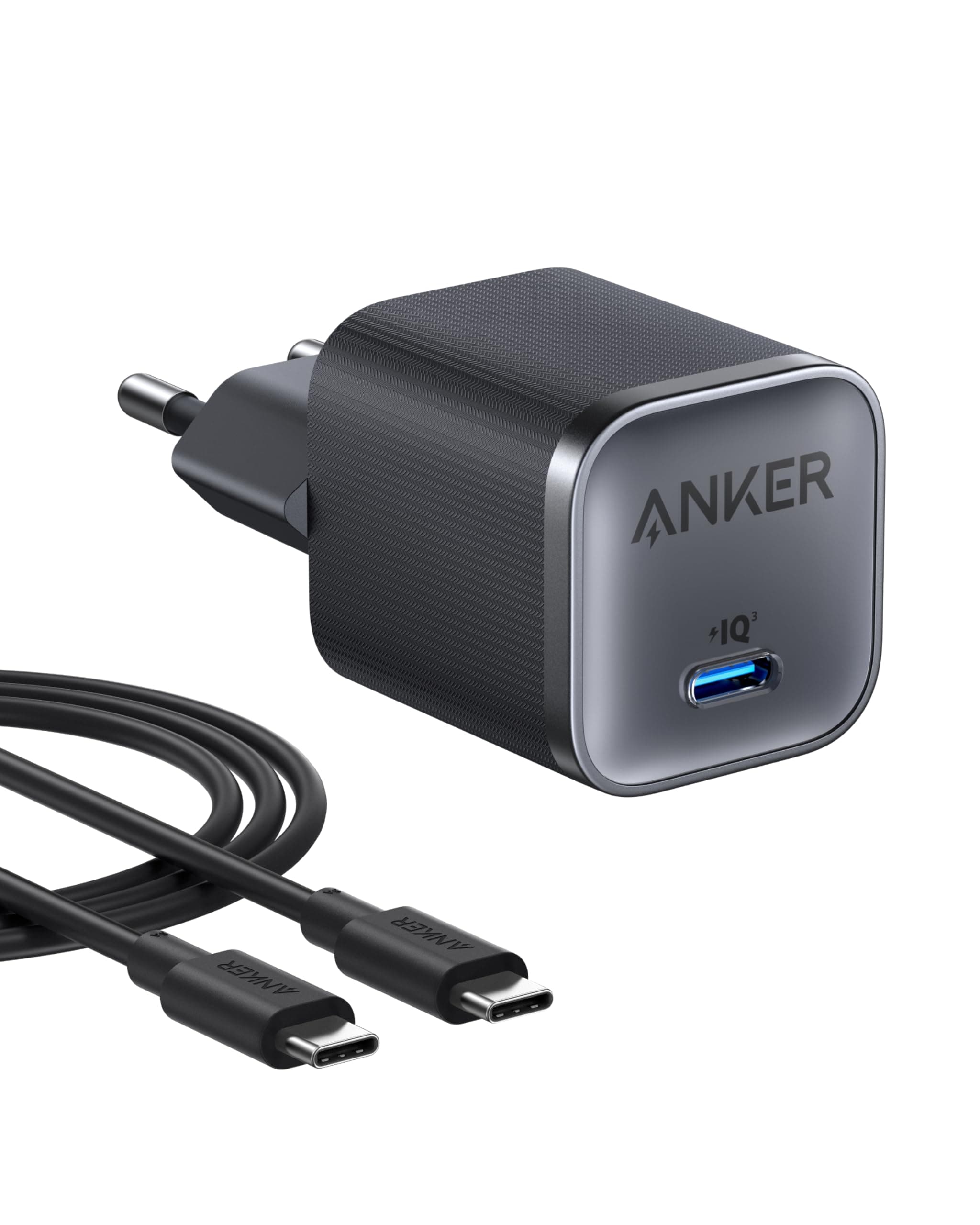 Anker Nano 45W USB C Ladegerät, kompakter Netzteil, Schnellladegerät für iPhone 17/Pro/Pro Max/iPhone Air/16/15, MacBook, Pixel 9, iPad, Samsung Galaxy S25 Ultra/S24 Serie (inkl. 1,8m Kabel)