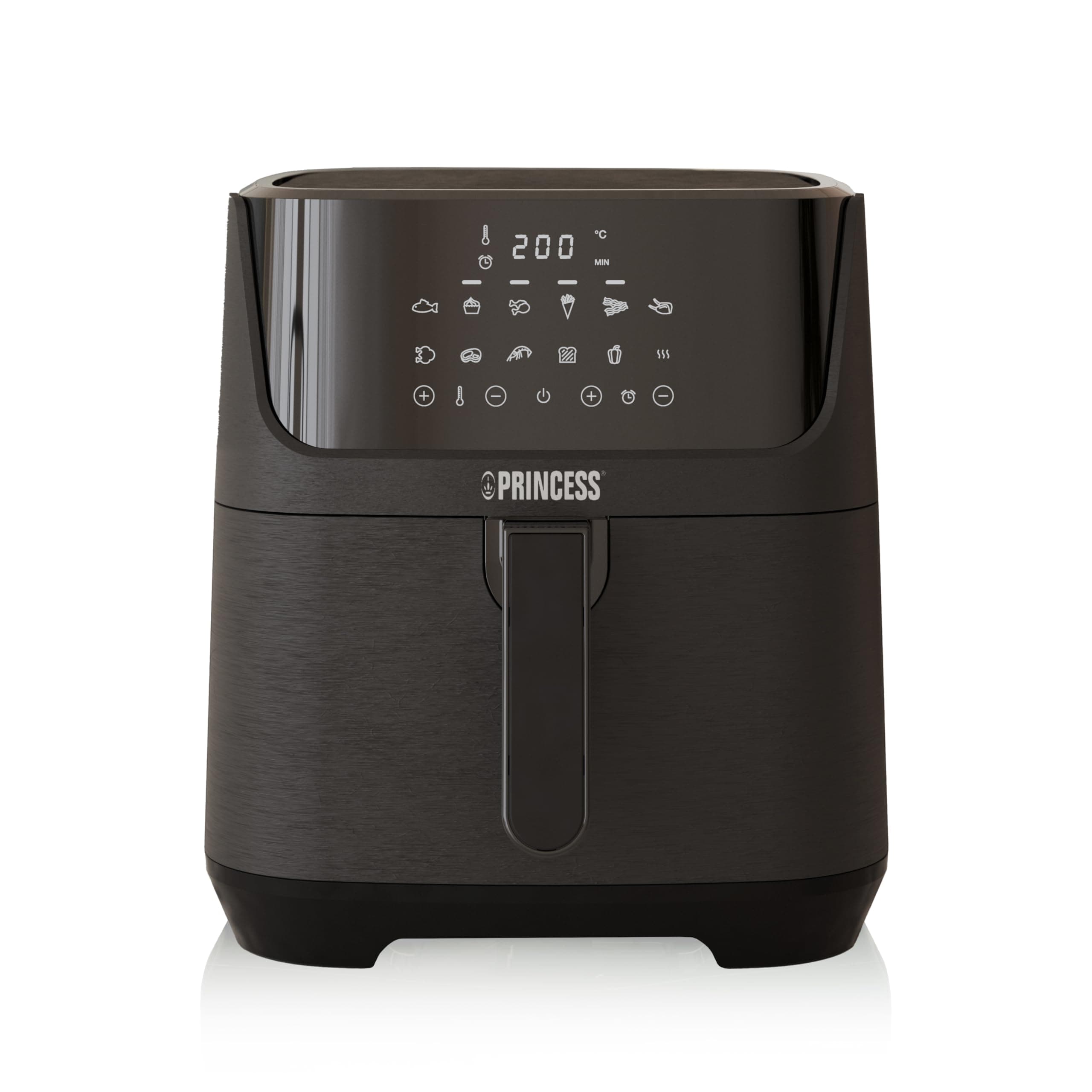 Princess Friggitrice ad Aria Digitale 6,5 L con Separatore Rimovibile, 12 Programmi, Touchscreen, Fino al 60% di Risparmio Energetico, Senza Olio, per 1,5 kg Patatine, Nera, 182061