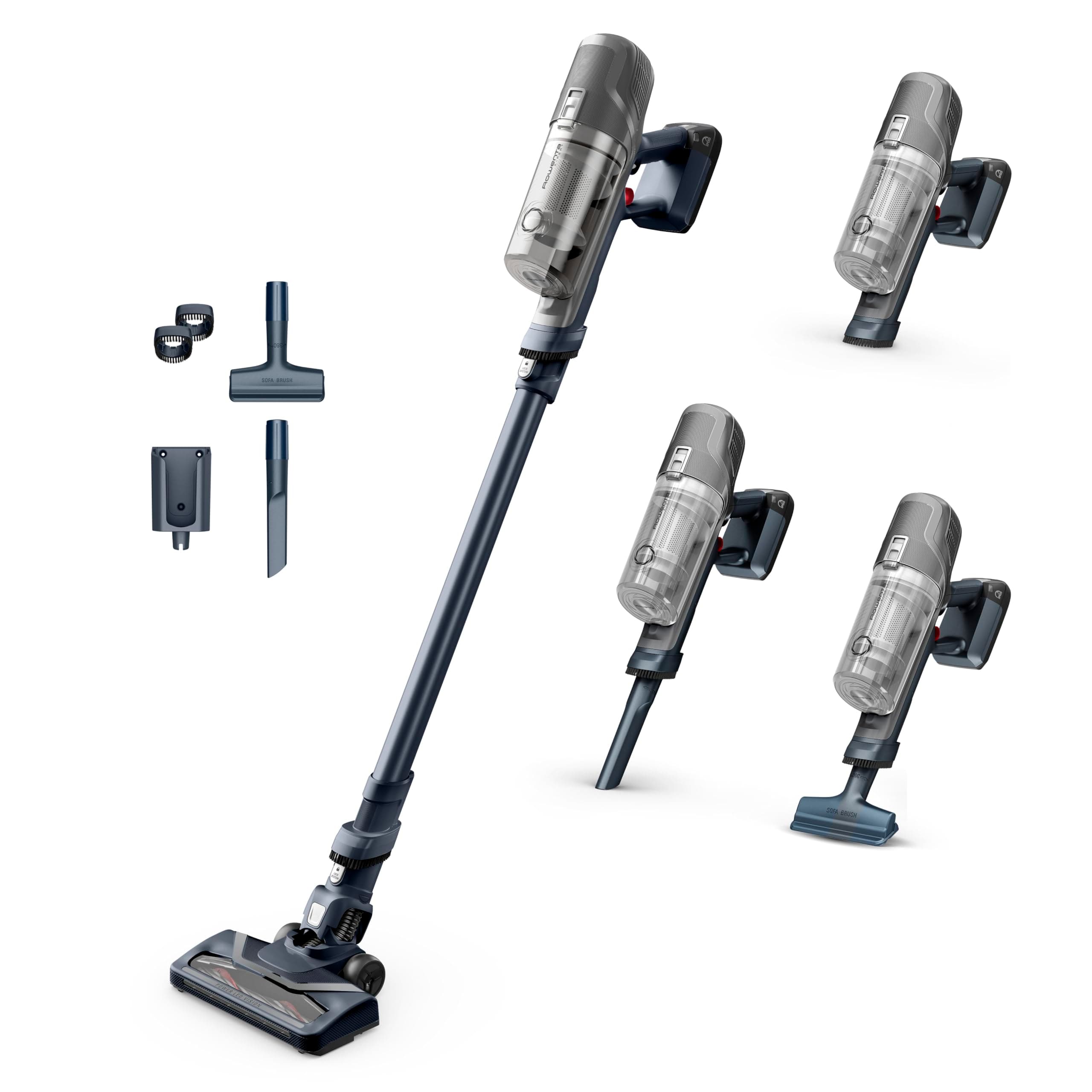 Rowenta X-Pert 6.60 Allergy, Aspirapolvere Senza Fili Potente, Scopa Elettrica Senza Fili con Contenitore Polvere da 0,55 L Facile da Pulire, Autonomia Fino a 45 Min, 100 W, RH6836EO